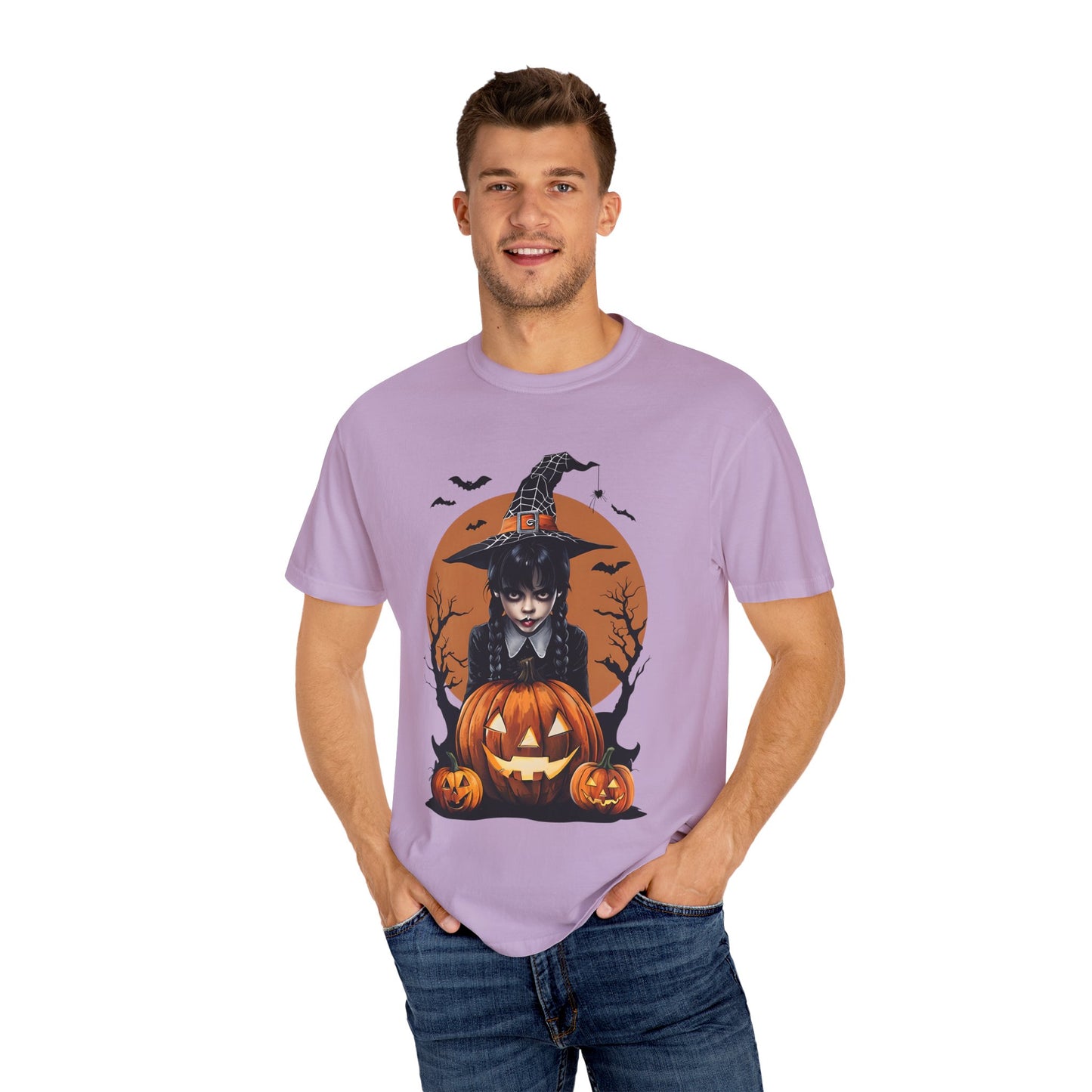 Halloween Witch Graphic Tee, Spooky Unisex T-Shirt, Pumpkin Halloween Costume, Fall Festive Apparel, Witchy Shirt for October