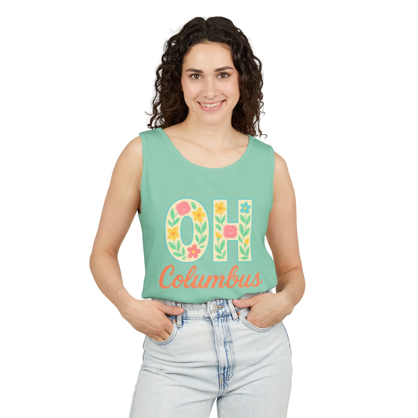 Ohio Spirit Unisex Garment-Dyed Tank Top, College Sports, Casual Wear, Gift for Graduates, Team Pride, Comfort Colors, Graduation Gift, Go Bucks