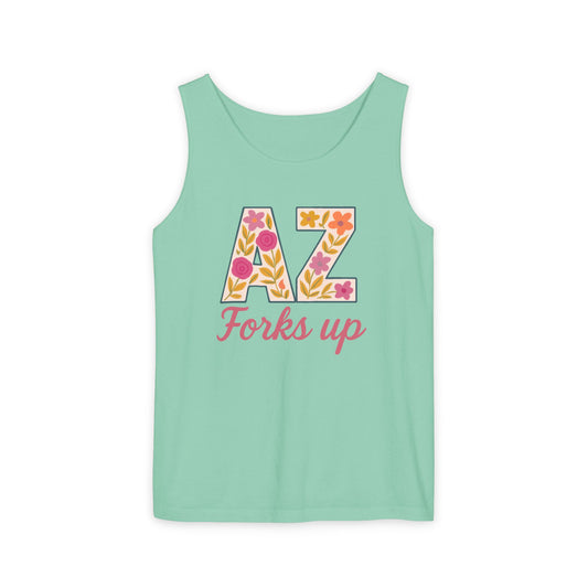 AZ Tank Top - AZ Forks Up Apparel, Summer Wear, Vacation Top, Travel Essentials, Gifts for Arizonans, Sun devils, comfort colors, graduation gift