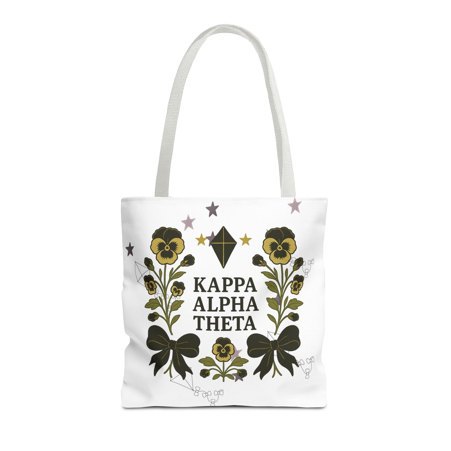 Floral Sorority Tote Bag | Kappa Alpha Theta, Eco-Friendly Bag, Gift for Sisters, College Accessory, Summer Outing Bag