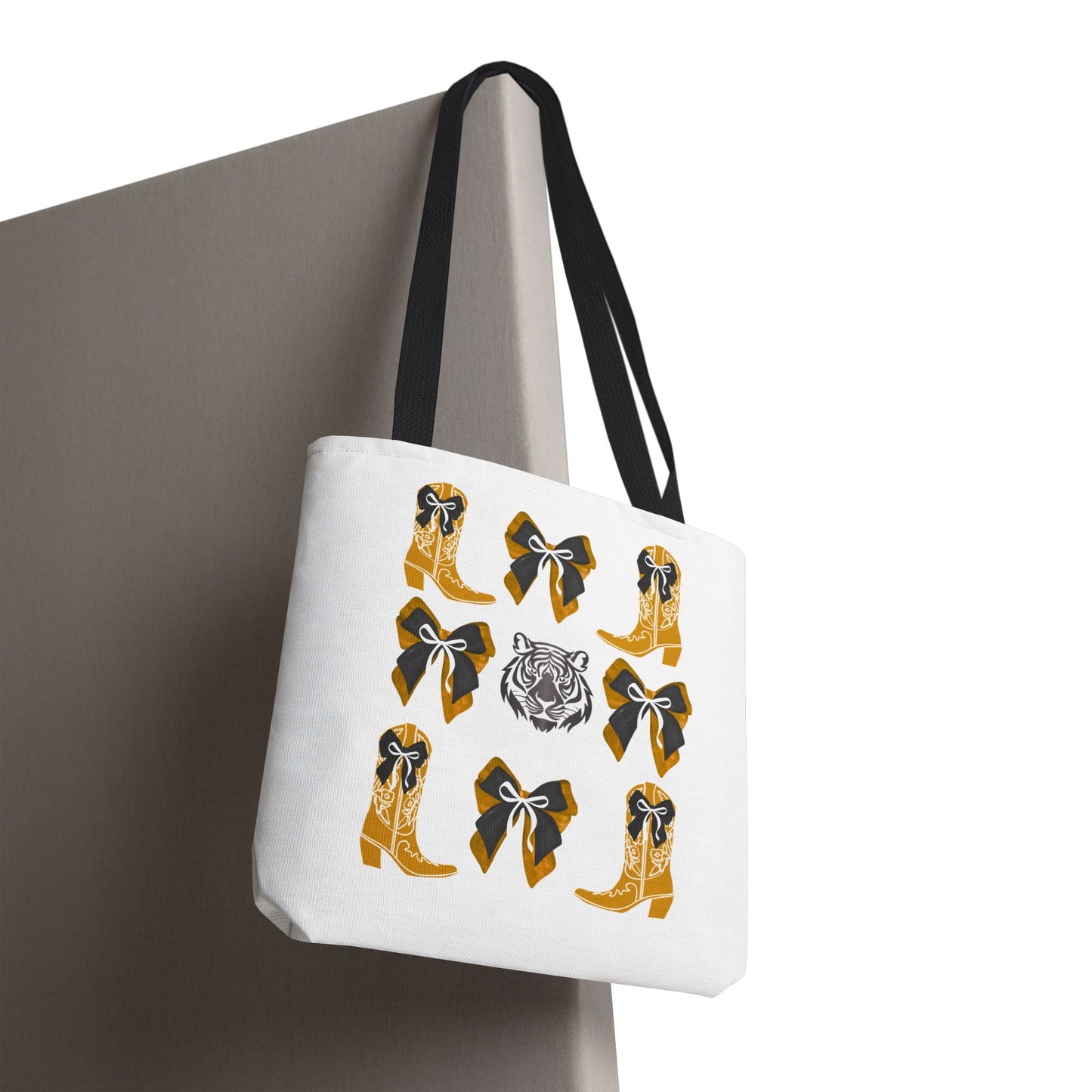 Mizzou tigers tote bag, missouri game day, Stylish Tote Bag with Boots and Tiger Design, missouri fan gift, missouri tigers alumni, graduation gift, mo tigers
