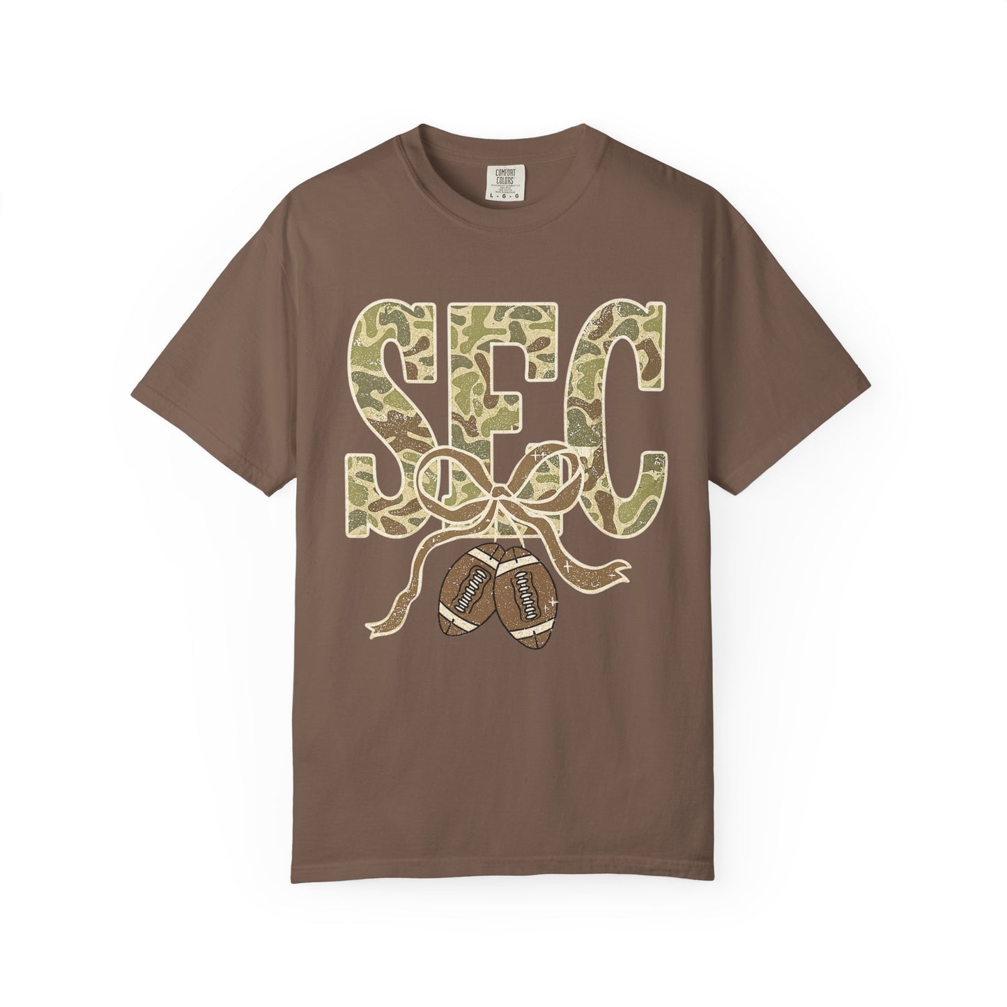 Camo Lettered Unisex T-Shirt - SEC Fan Gear - Gift for Him - Outdoor Wear