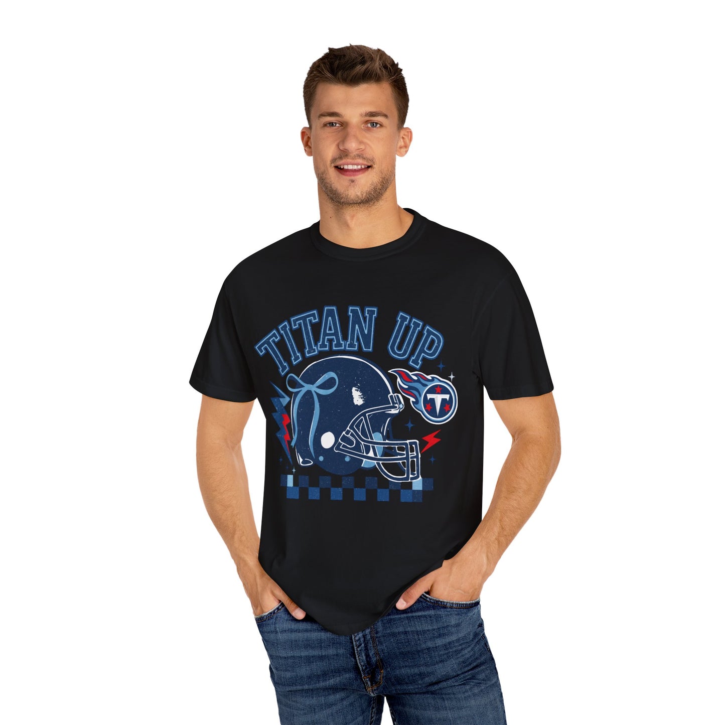 titan up tennessee Unisex Football Tee, Titan Up Shirt for Game Day, Casual Sportswear, Tailgating Apparel, Gift for Fans, Team Spirit Top