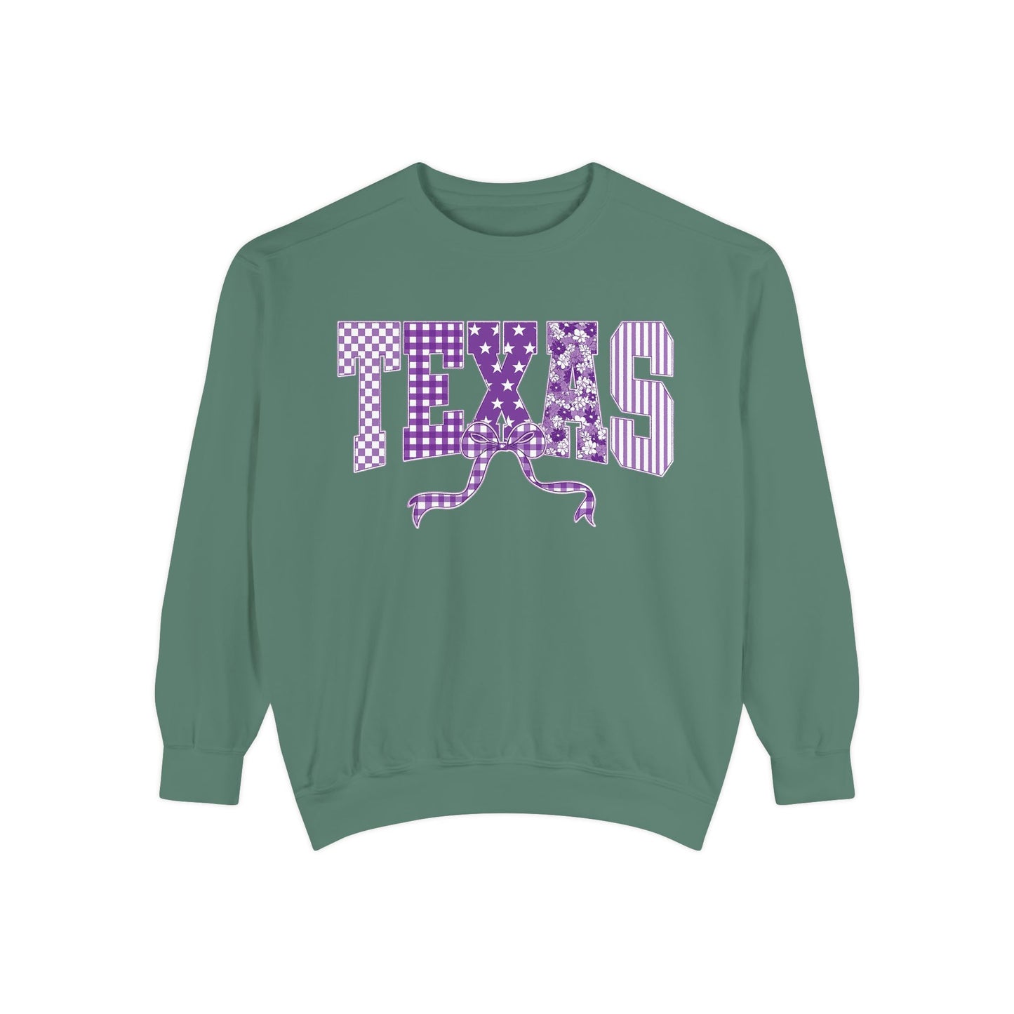 Texas Cowgirl Sweatshirt — Purple Western State Graphic