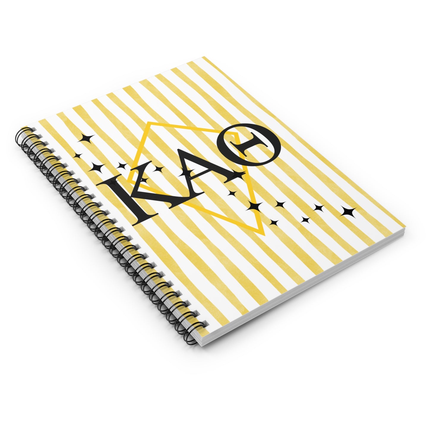 Chic Yellow Spiral Notebook - KaO Design, Stylish Journaling, School Supplies, Gift for Students, Doodle Journal