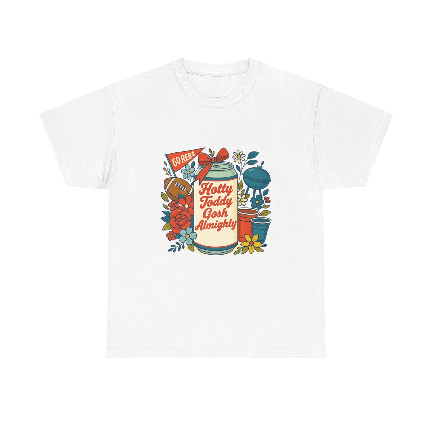 Hotty Toddy Heavy Cotton Tee - Unisex Graphic T-Shirt, Casual Wear, College Apparel, Gift for Students, Spring Break Fashion