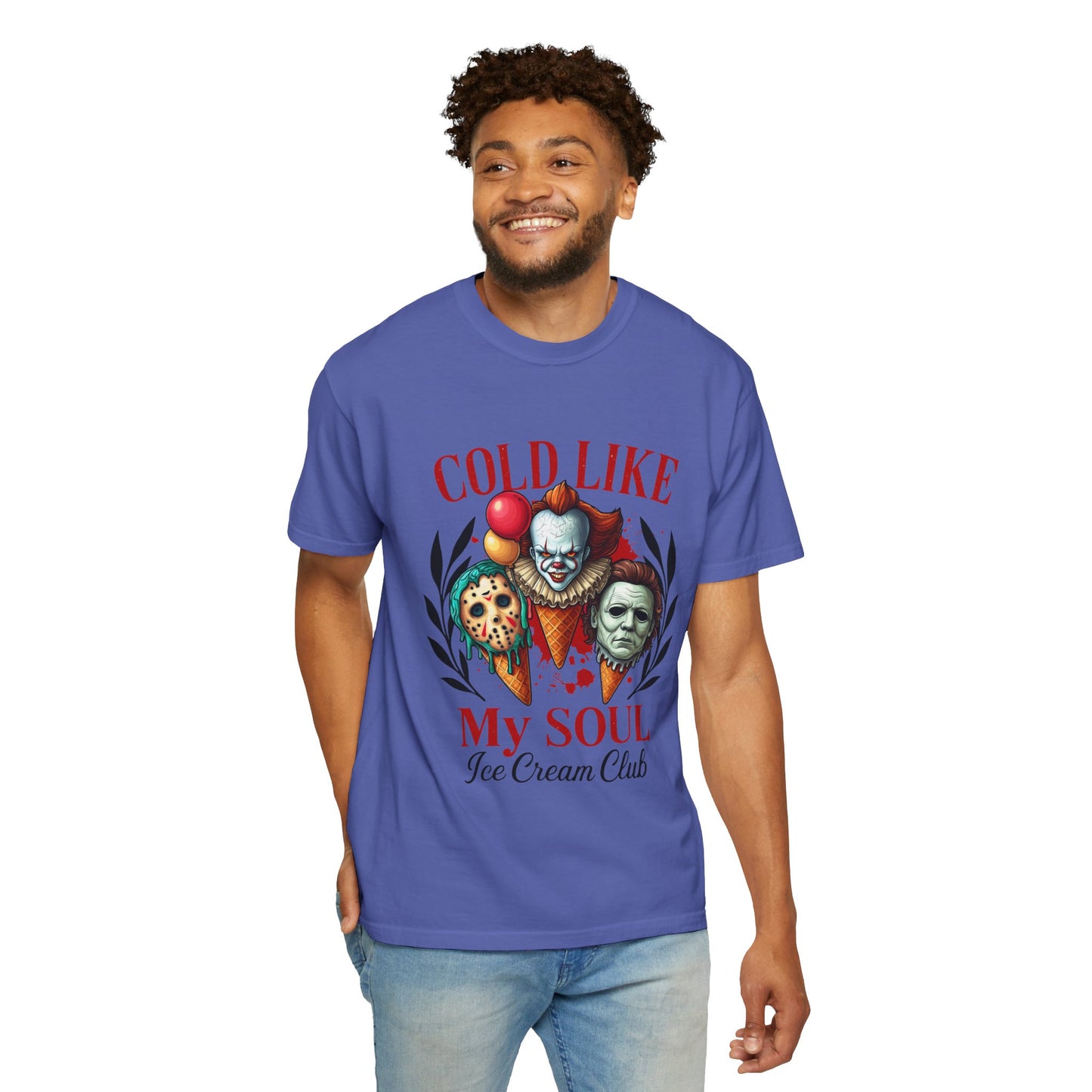 Chilling Soul T-Shirt, Vintage Horror Tee, Unisex Graphic Shirt, Ice Cream Lovers Gift, Fun Movie Merch