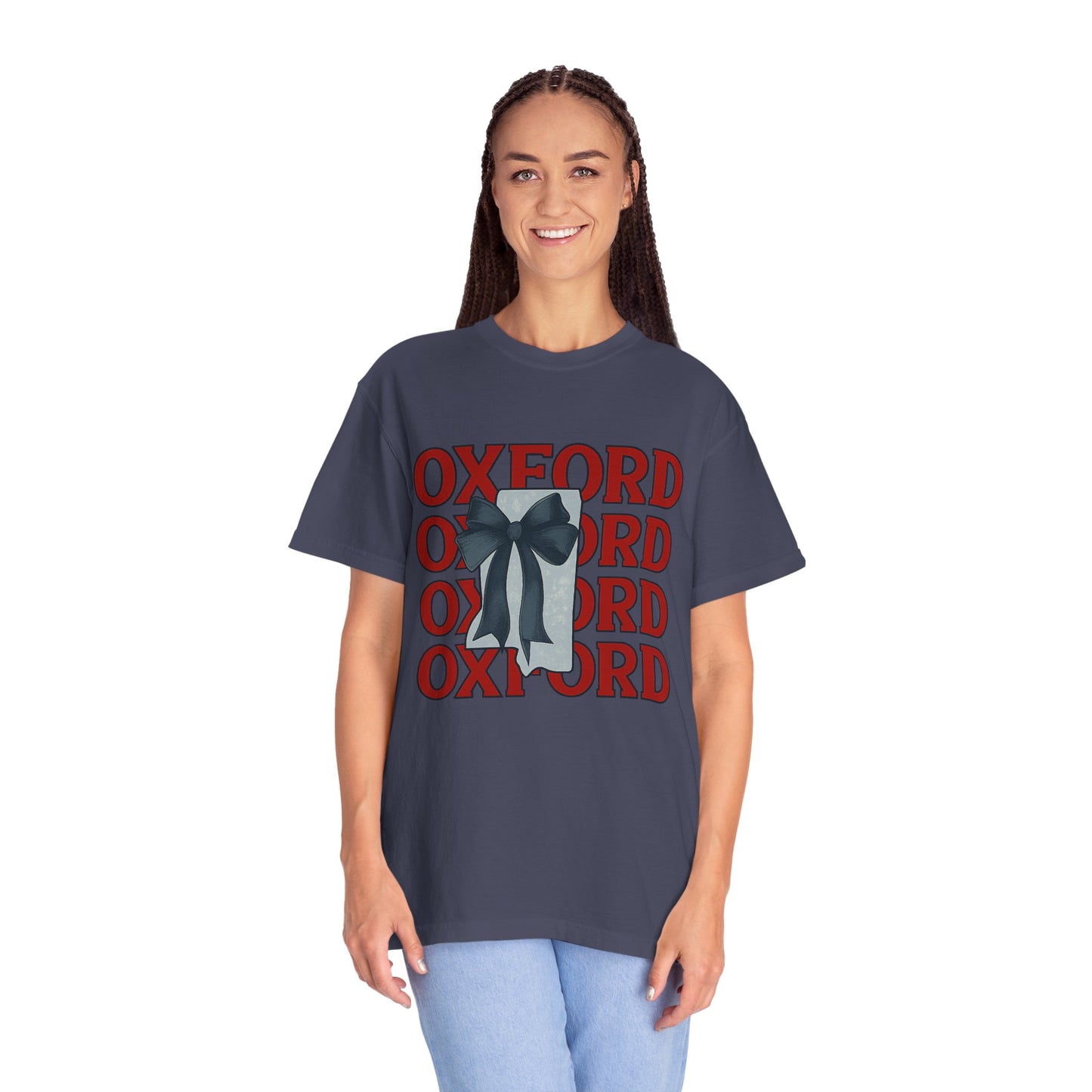 Oxford Bow Graphic Tee, Casual Unisex T-shirt, Gift for Students, College Apparel, Trendy Fashion Top, Birthday Gift