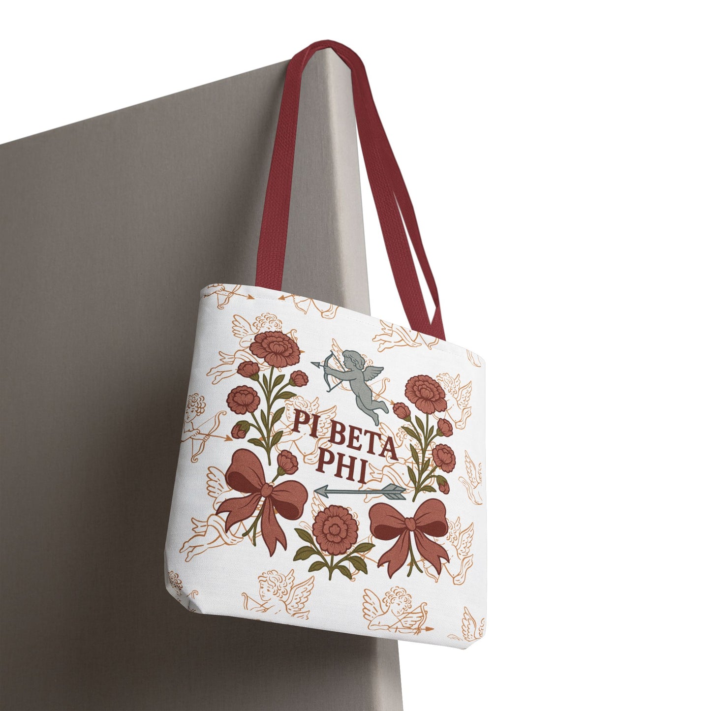 Floral Pi Phi Sorority Tote Bag