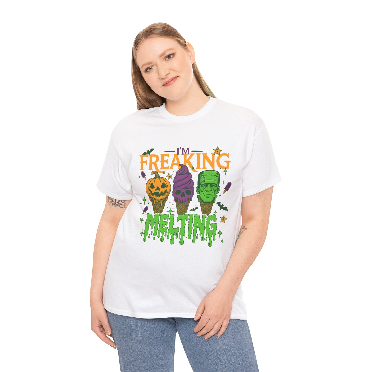 Halloween Unisex Heavy Cotton Tee, Fun Fall Shirt, Halloween Costume Top, Spooky Party Tee, Trick or Treat Apparel