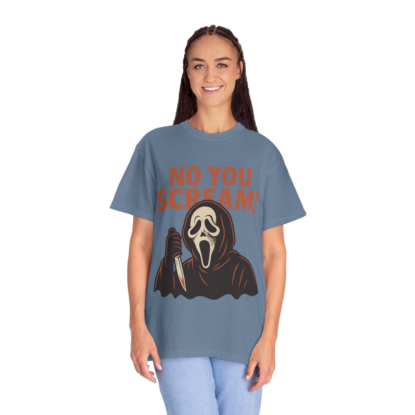 Unisex Horror-Themed T-shirt | Fun Scream Design for Halloween, Costume Parties, Movie Nights, Gift for Horror Fans