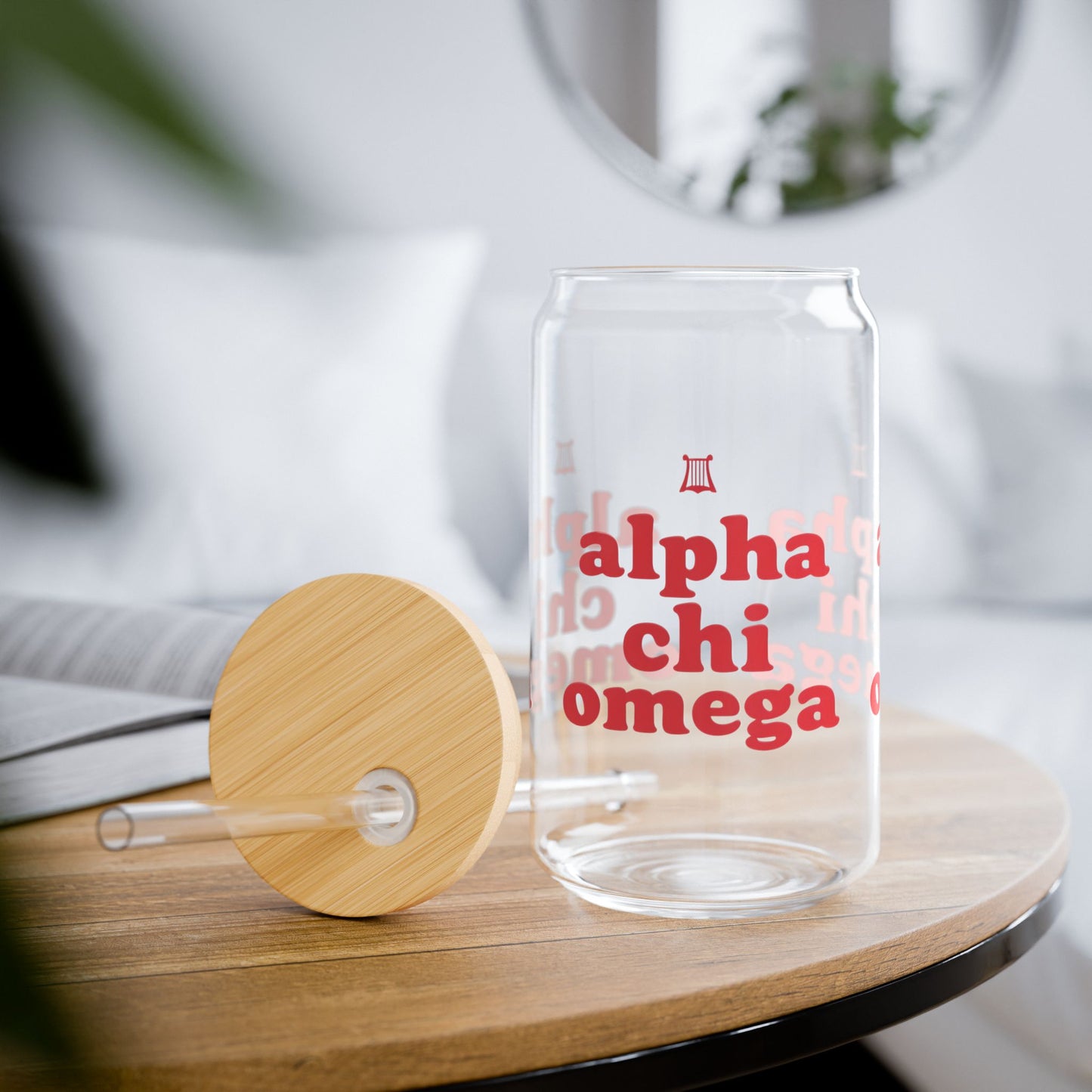 Alpha Chi Omega Sipper Glass | 16oz Novelty Drinkware, Sorority Gifts, Personalized Cups, Eco-Friendly Beverage Container, College [...]