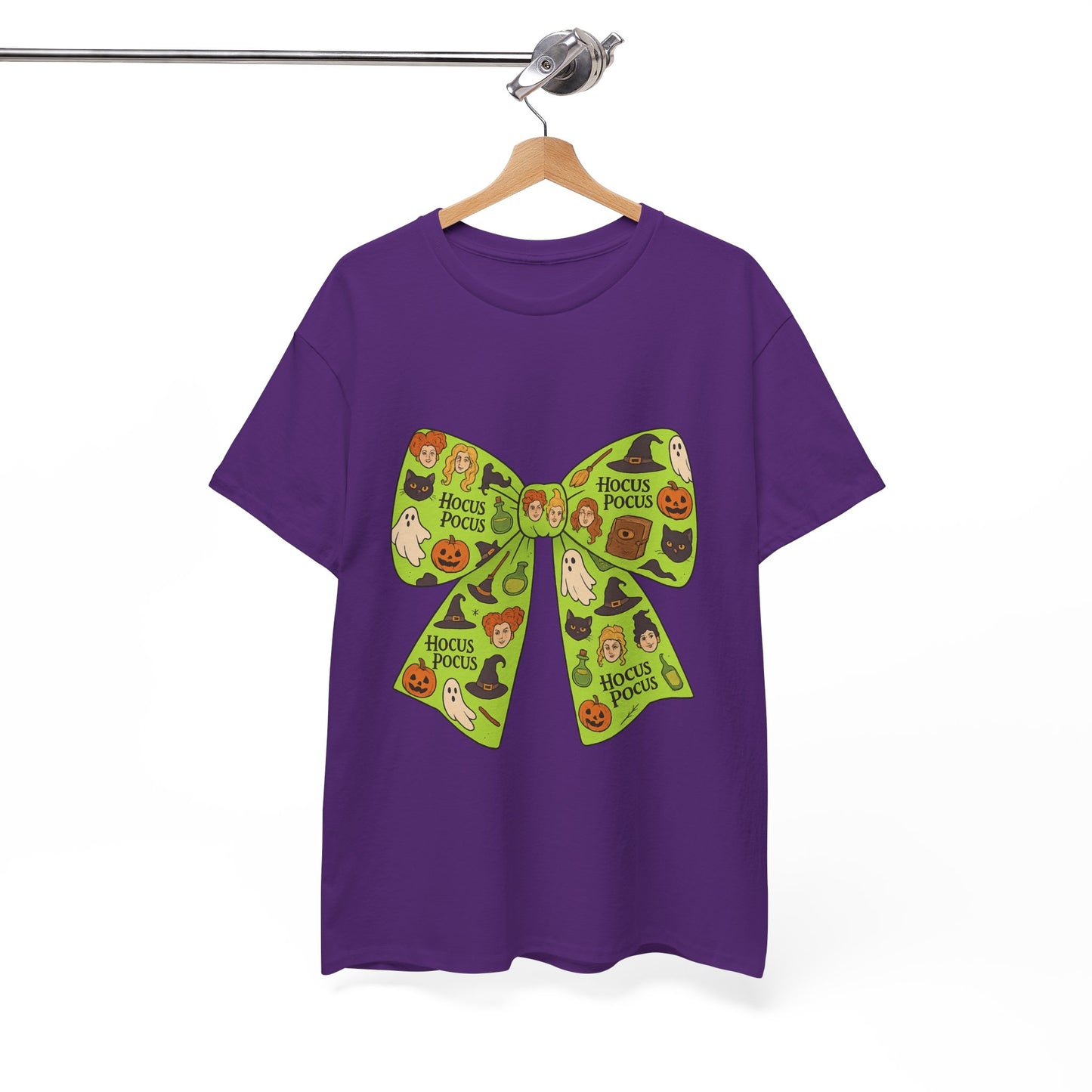 Halloween Graphic Tee, Spooky Season Unisex Shirt, Hocus Pocus Bow Tee, Autumn Style Shirt, Trick or Treat Apparel
