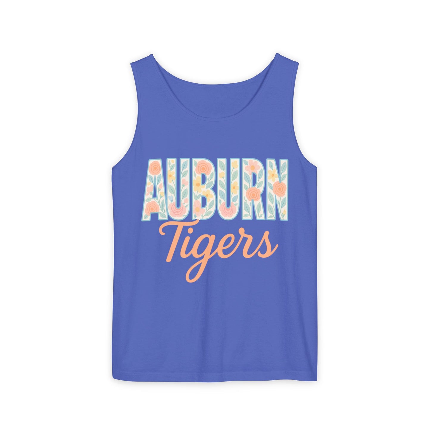 Auburn Tigers Garment-Dyed Tank Top, Summer Fashion, Sports Apparel, College Gear, Gifts for Students, Comfort Colors