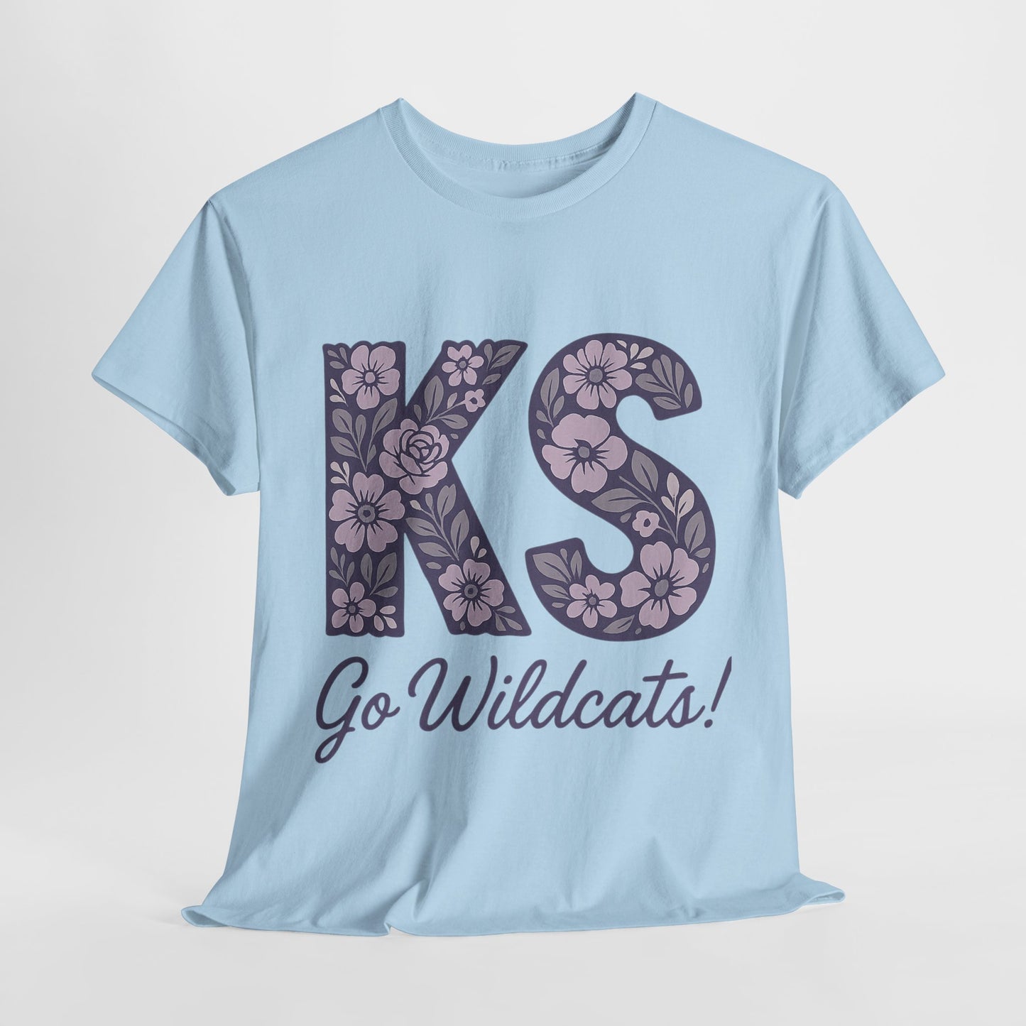 KS Floral Team Spirit Tee: Celebrate Kansas State Wildcats in Style, Perfect for Sports Events, Gifts, & Casual Wear