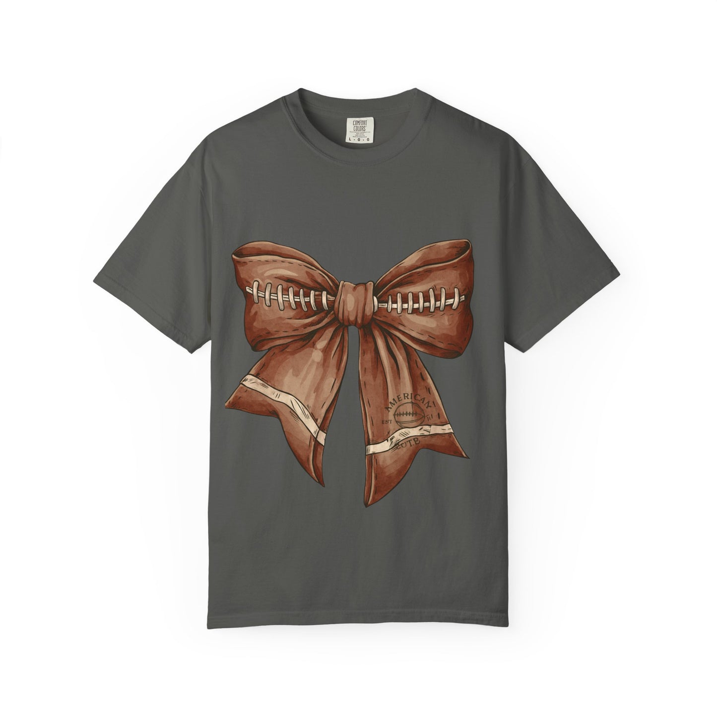 Football Bow T-Shirt: Unisex Casual Wear for Game Day Apparel