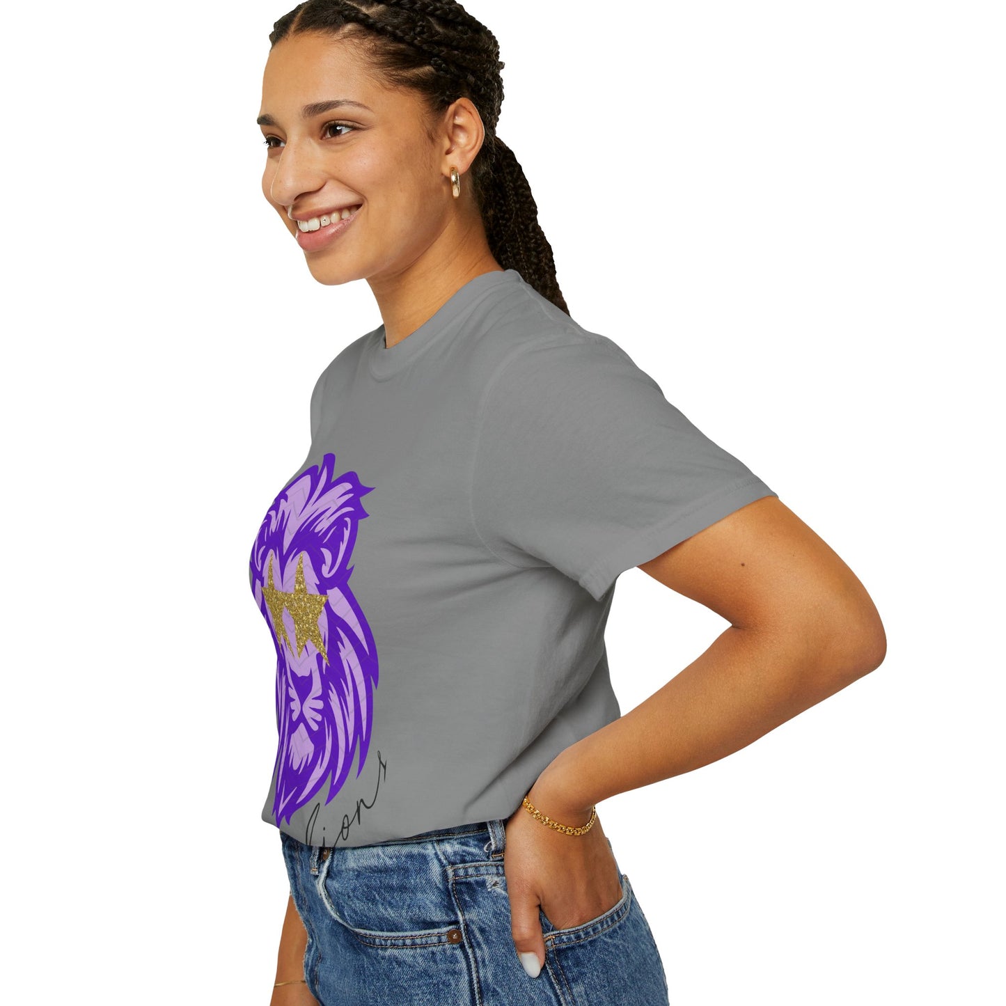 Purple Lion Graphic T-Shirt