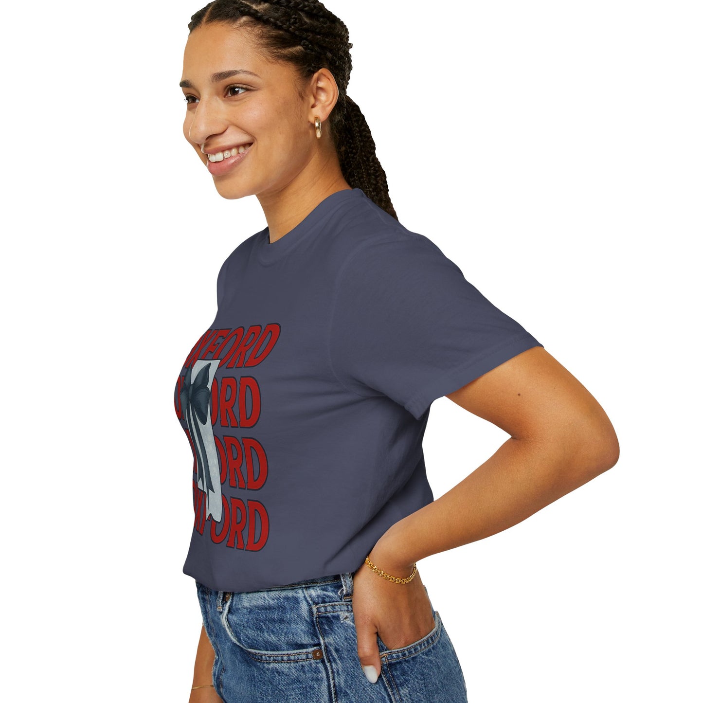 Oxford Bow Graphic Tee, Casual Unisex T-shirt, Gift for Students, College Apparel, Trendy Fashion Top, Birthday Gift