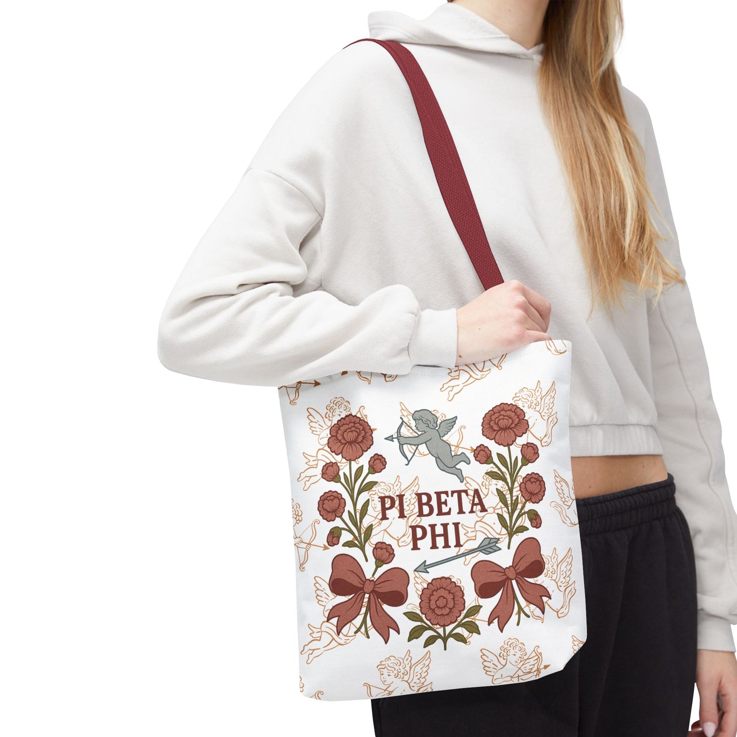 Floral Pi Phi Sorority Tote Bag