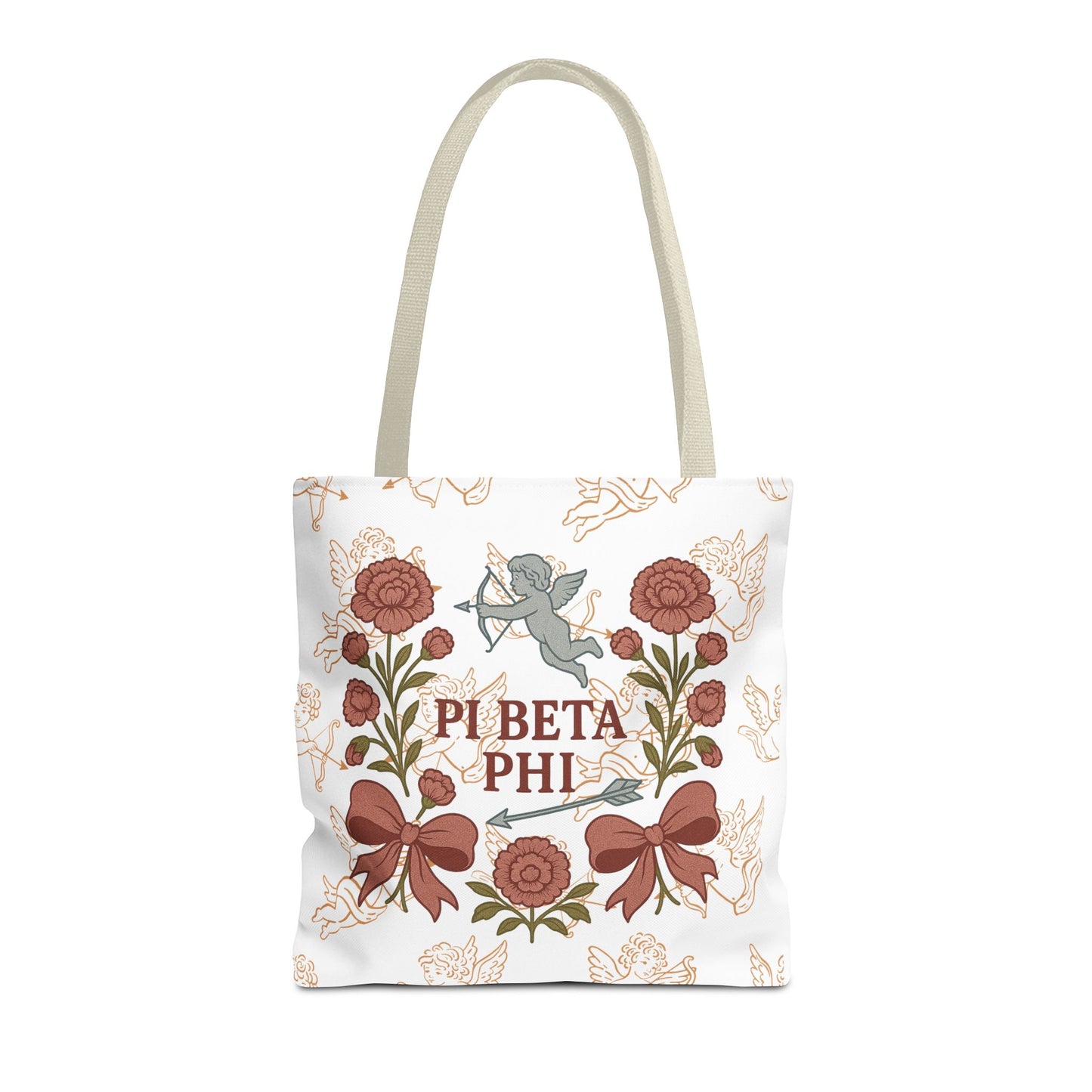 Floral Pi Phi Sorority Tote Bag