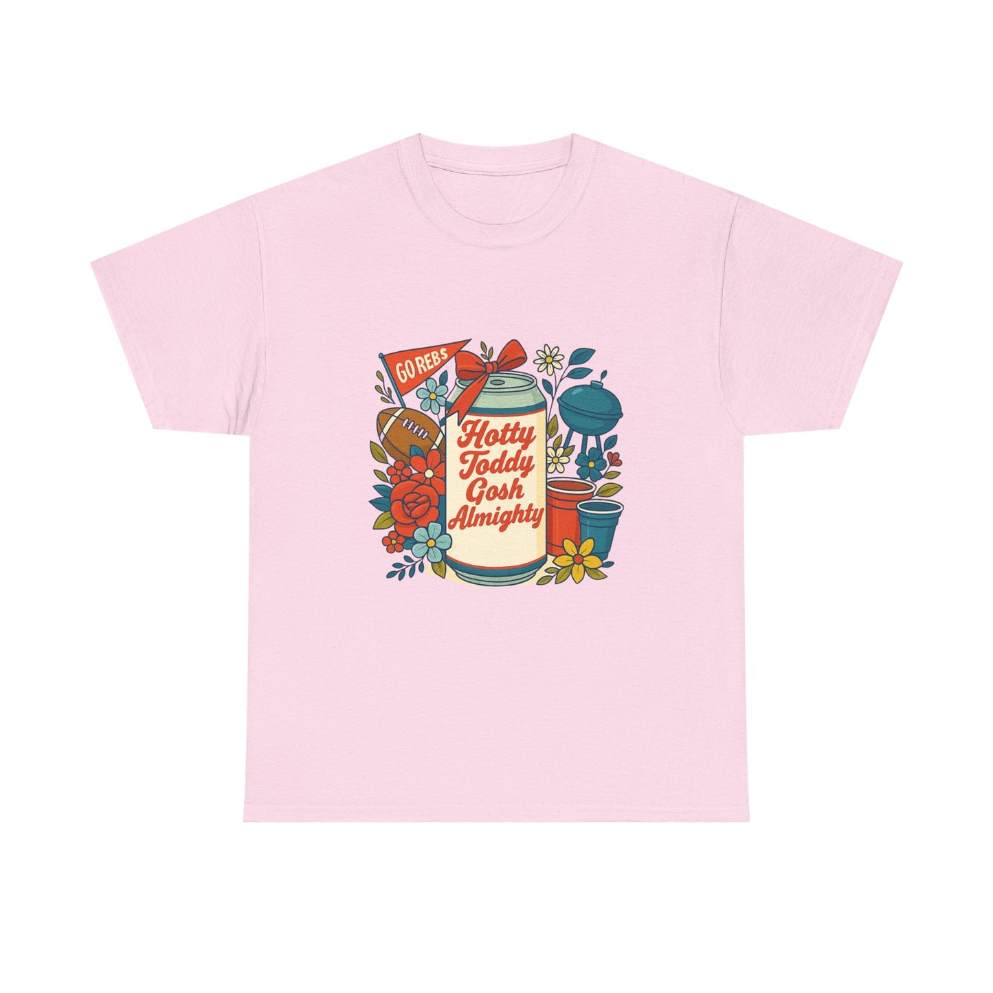 Hotty Toddy Heavy Cotton Tee - Unisex Graphic T-Shirt, Casual Wear, College Apparel, Gift for Students, Spring Break Fashion