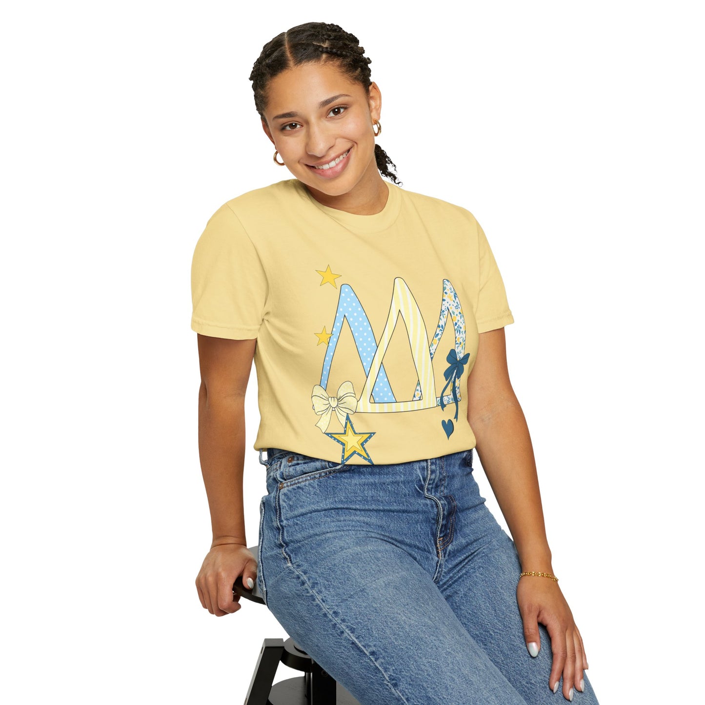 Whimsical yellow and blue Graphic T-Shirt