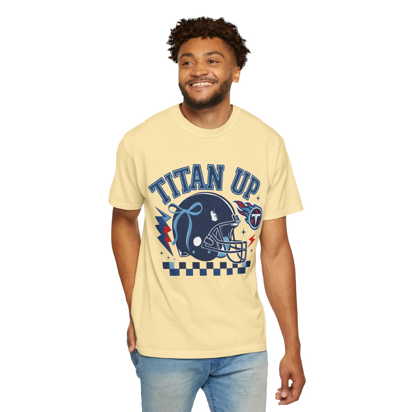 titan up tennessee Unisex Football Tee, Titan Up Shirt for Game Day, Casual Sportswear, Tailgating Apparel, Gift for Fans, Team Spirit Top