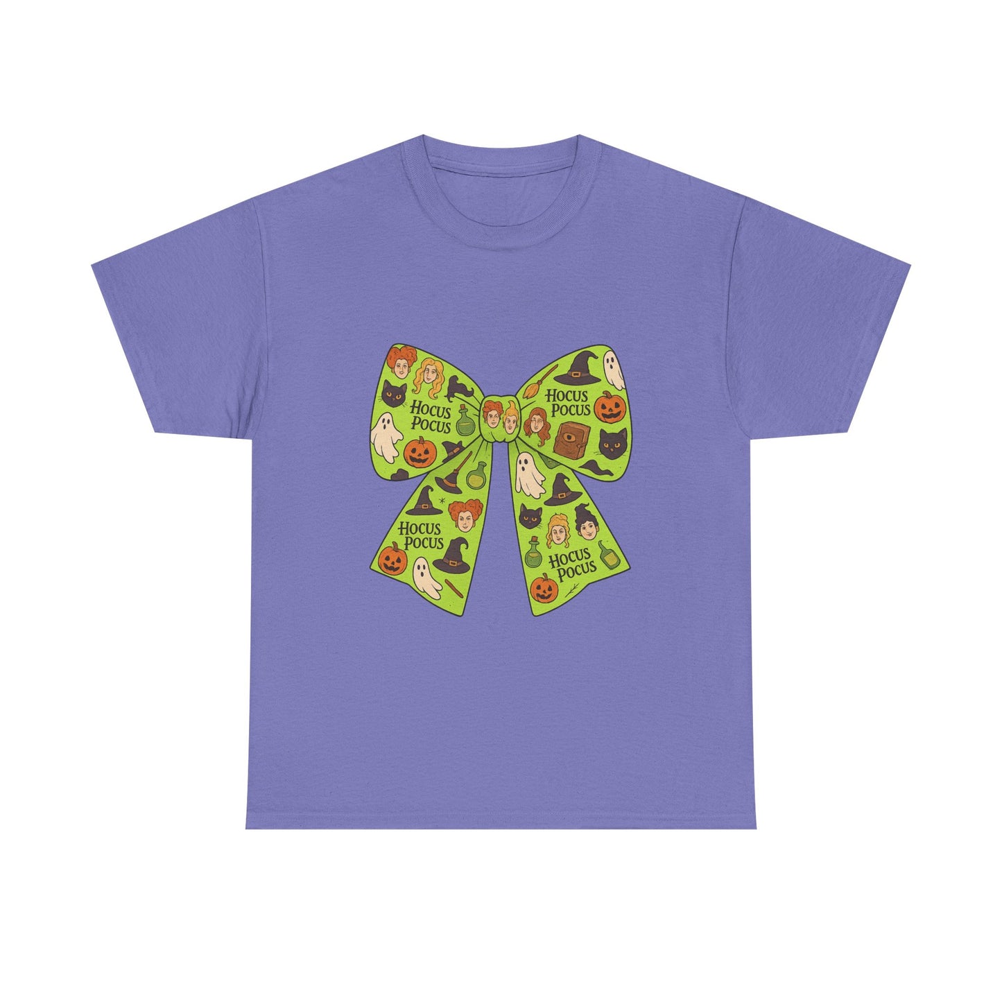 Halloween Graphic Tee, Spooky Season Unisex Shirt, Hocus Pocus Bow Tee, Autumn Style Shirt, Trick or Treat Apparel