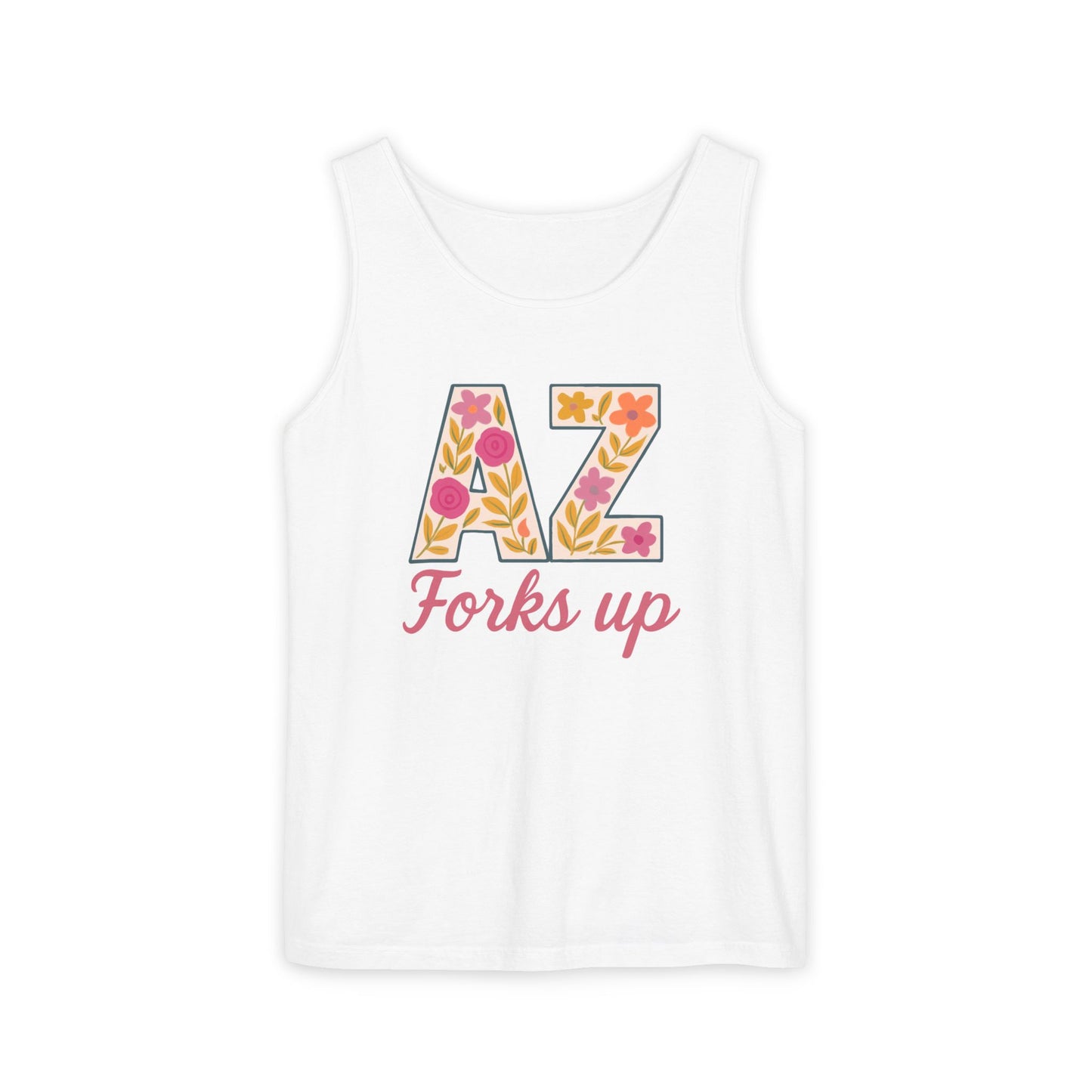 AZ Tank Top - AZ Forks Up Apparel, Summer Wear, Vacation Top, Travel Essentials, Gifts for Arizonans, Sun devils, comfort colors, graduation gift