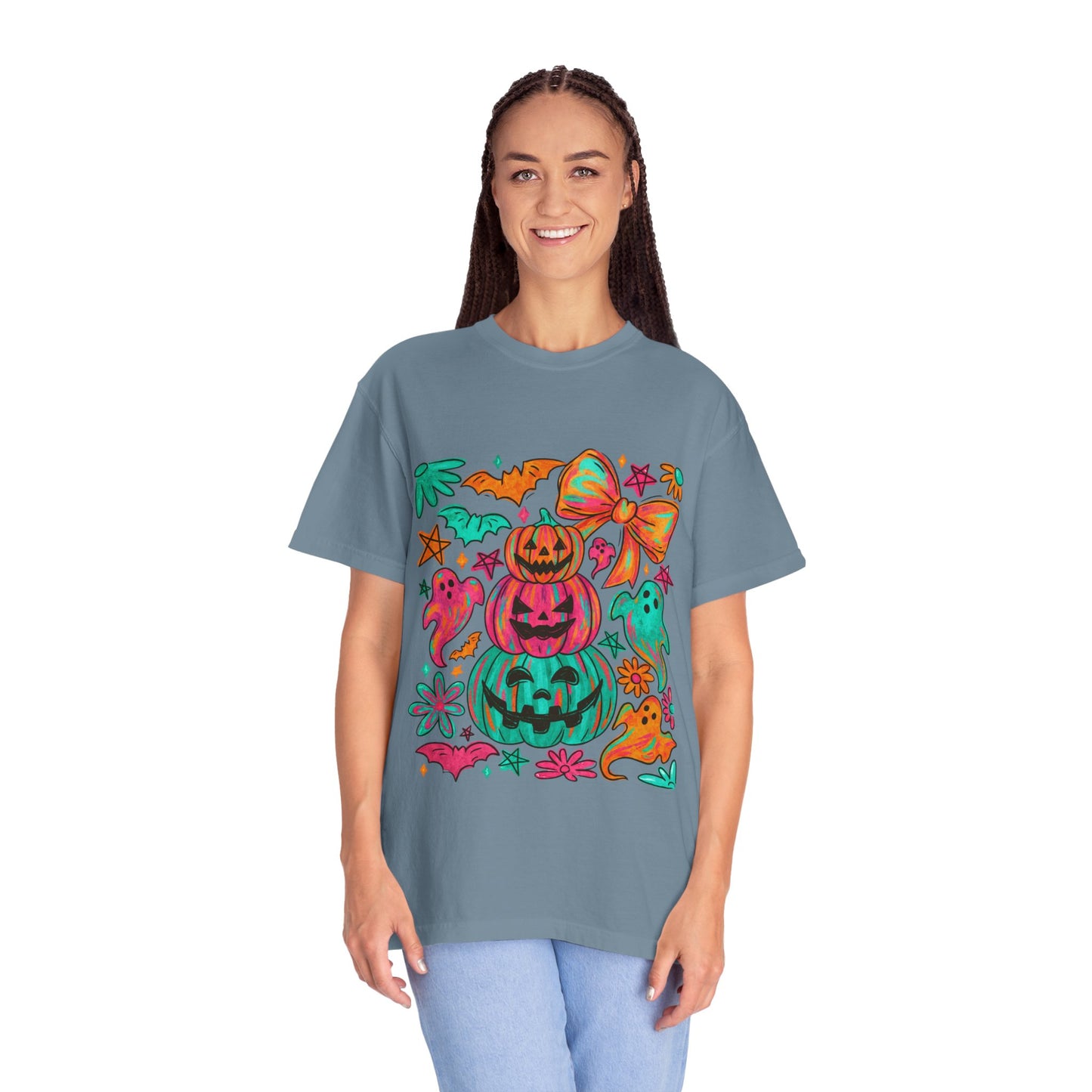 Whimsical Halloween T-Shirt, Perfect for Fall Celebrations, Ghosts & Pumpkins Design, Unisex Tee, Festive Apparel, Halloween Costume