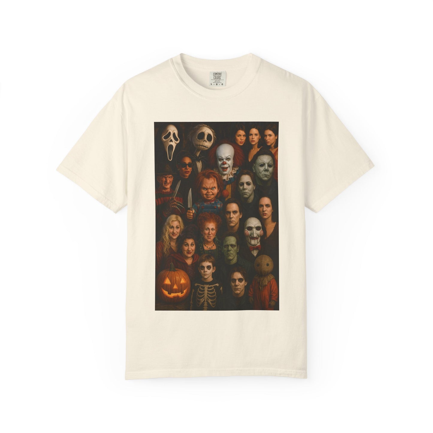 Spooky Halloween T-Shirt | Unisex Garment-Dyed Tee Featuring Iconic Horror Movie Characters, Perfect for Halloween Parties, Horror [...]