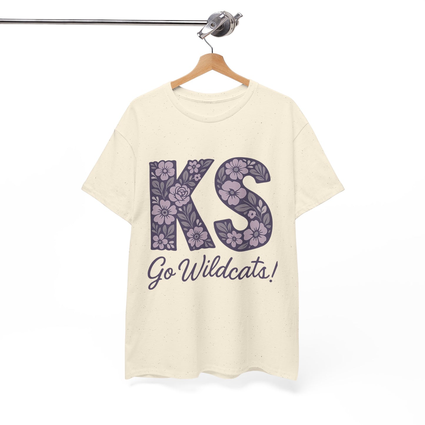 KS Floral Team Spirit Tee: Celebrate Kansas State Wildcats in Style, Perfect for Sports Events, Gifts, & Casual Wear