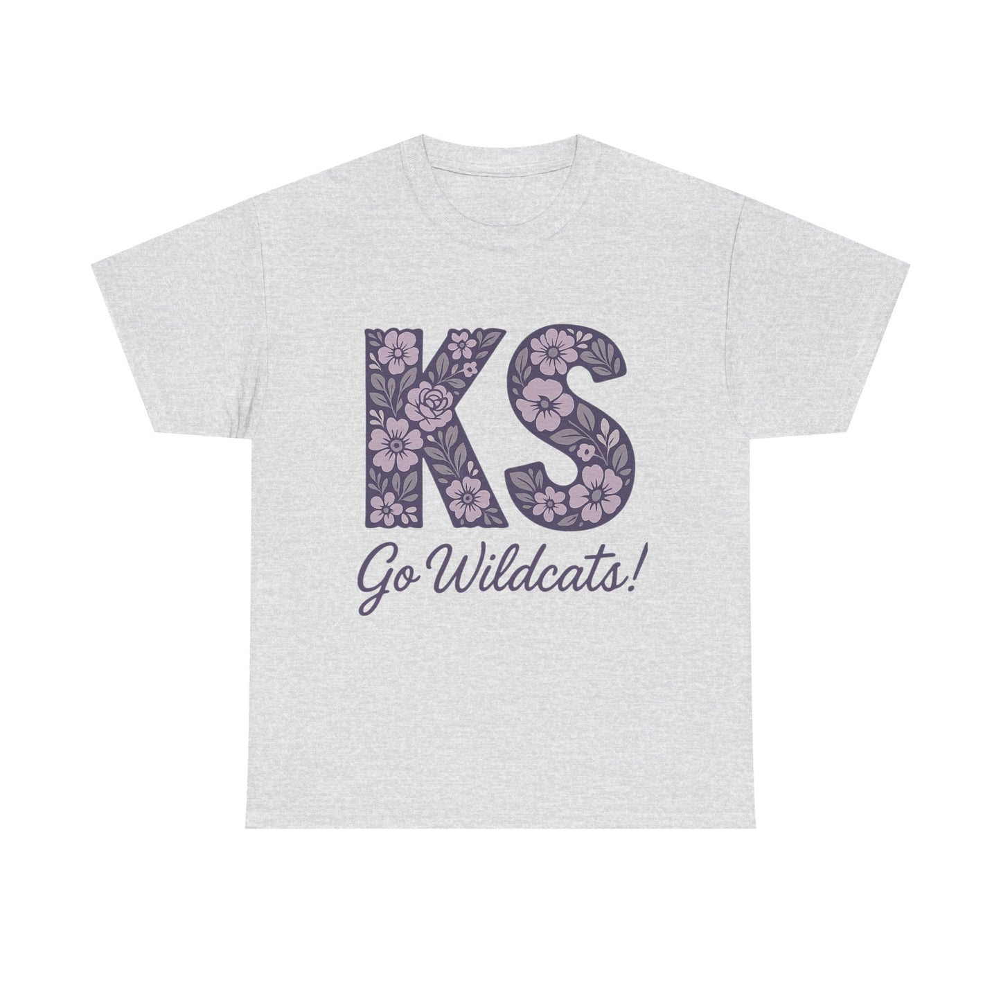 KS Floral Team Spirit Tee: Celebrate Kansas State Wildcats in Style, Perfect for Sports Events, Gifts, & Casual Wear