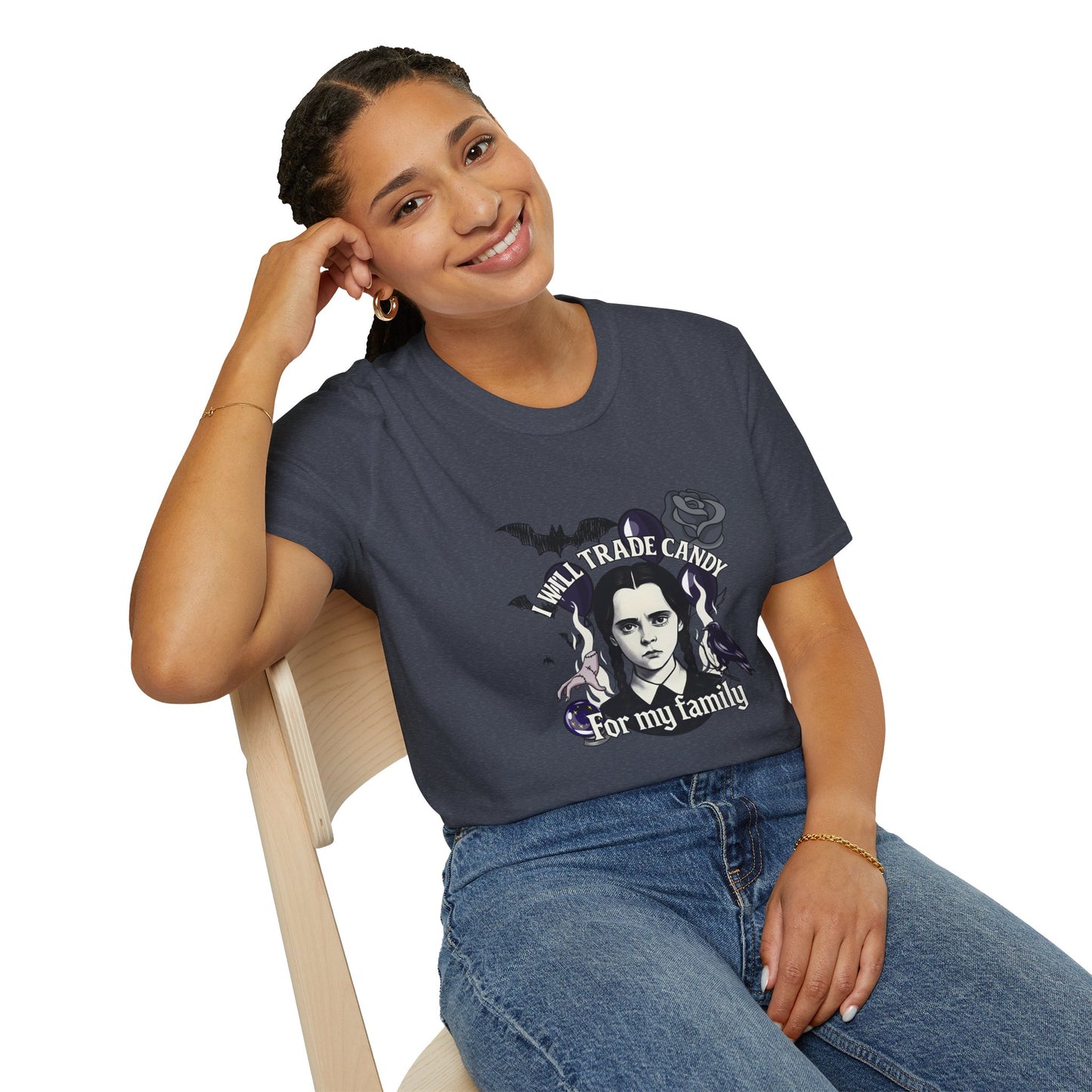 Gothic Family Tribute Unisex Tee - Halloween Dark Aesthetic Apparel