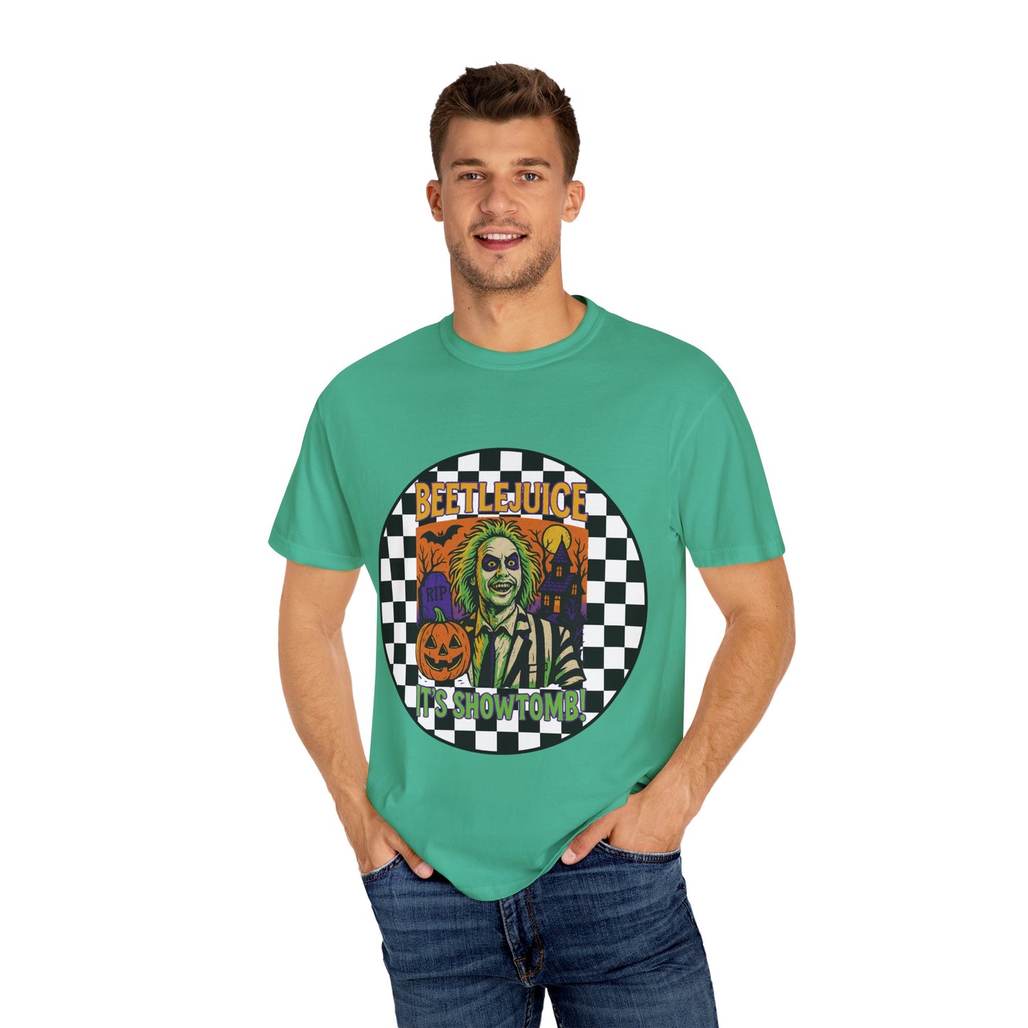 Beetlejuice Unisex T-shirt, Spooky Graphic Tee, Halloween Costume Shirt, Movie Fan Apparel, Eerie Clothing Gift