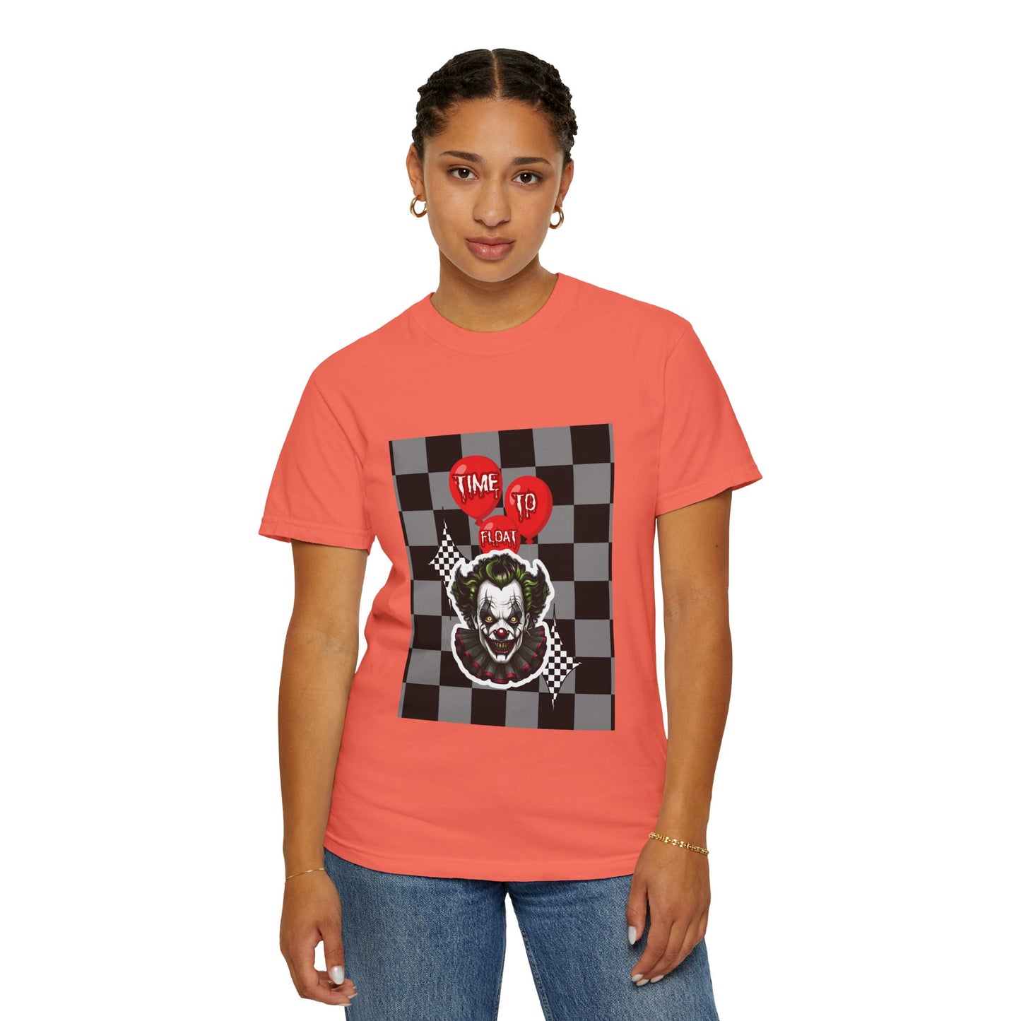 Creepy Clown Graphic T-Shirt, Halloween Costume Tee, Unisex Horror Shirt, Fun Gift for Fans, Graphic Novelty Wear, Casual Outfit