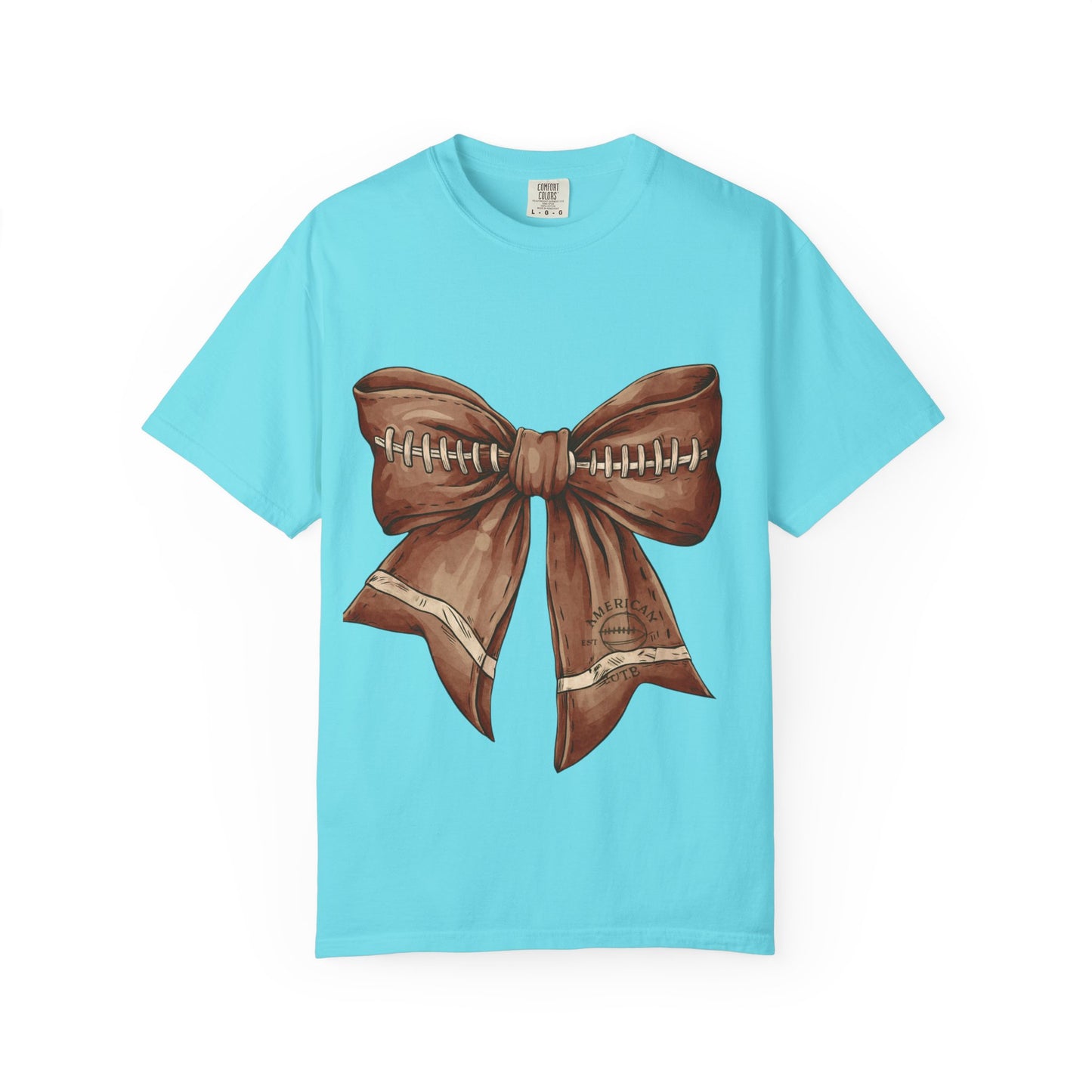 Football Bow T-Shirt: Unisex Casual Wear for Game Day Apparel