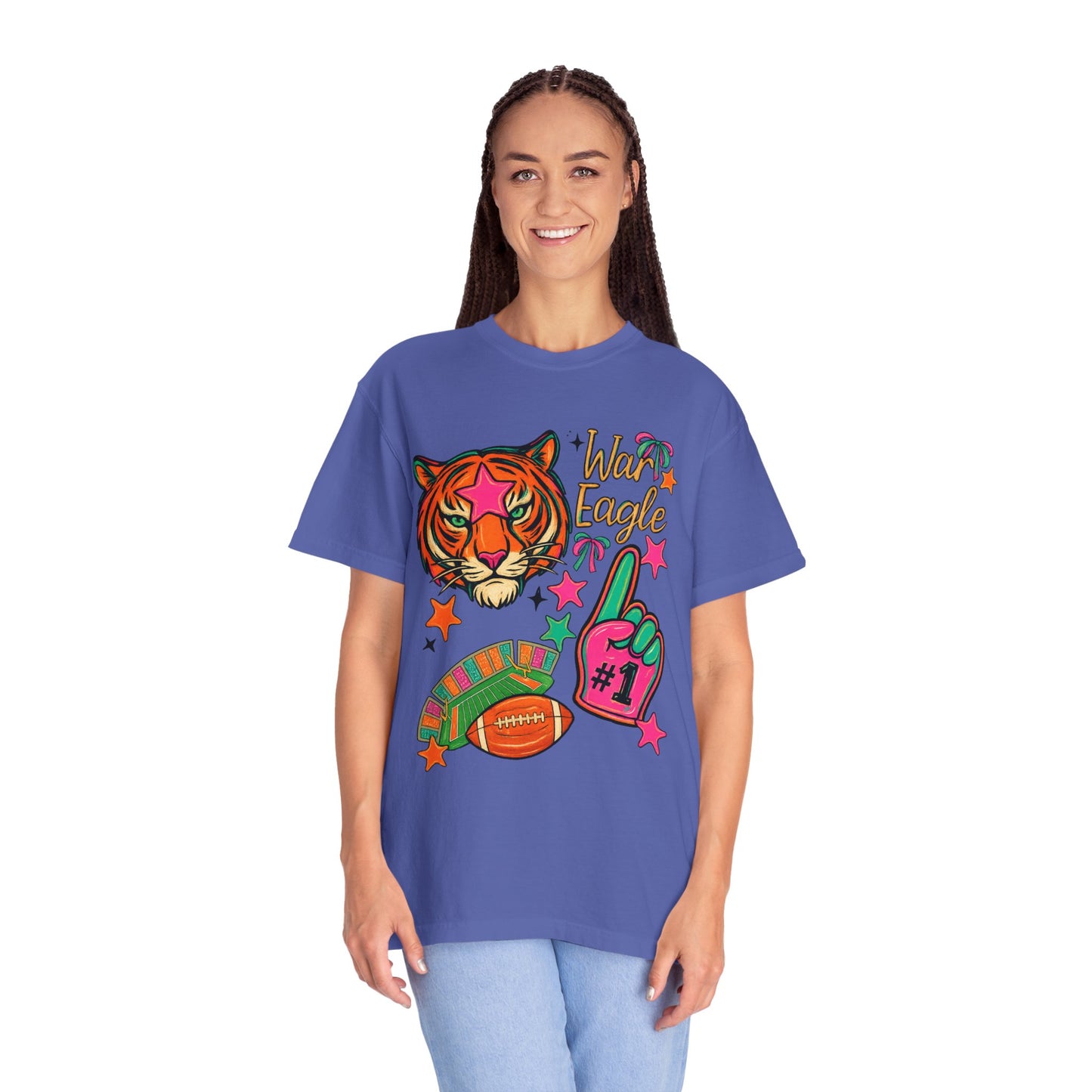 Vintage Preppy Tiger Football Game Day Unisex T-shirt
