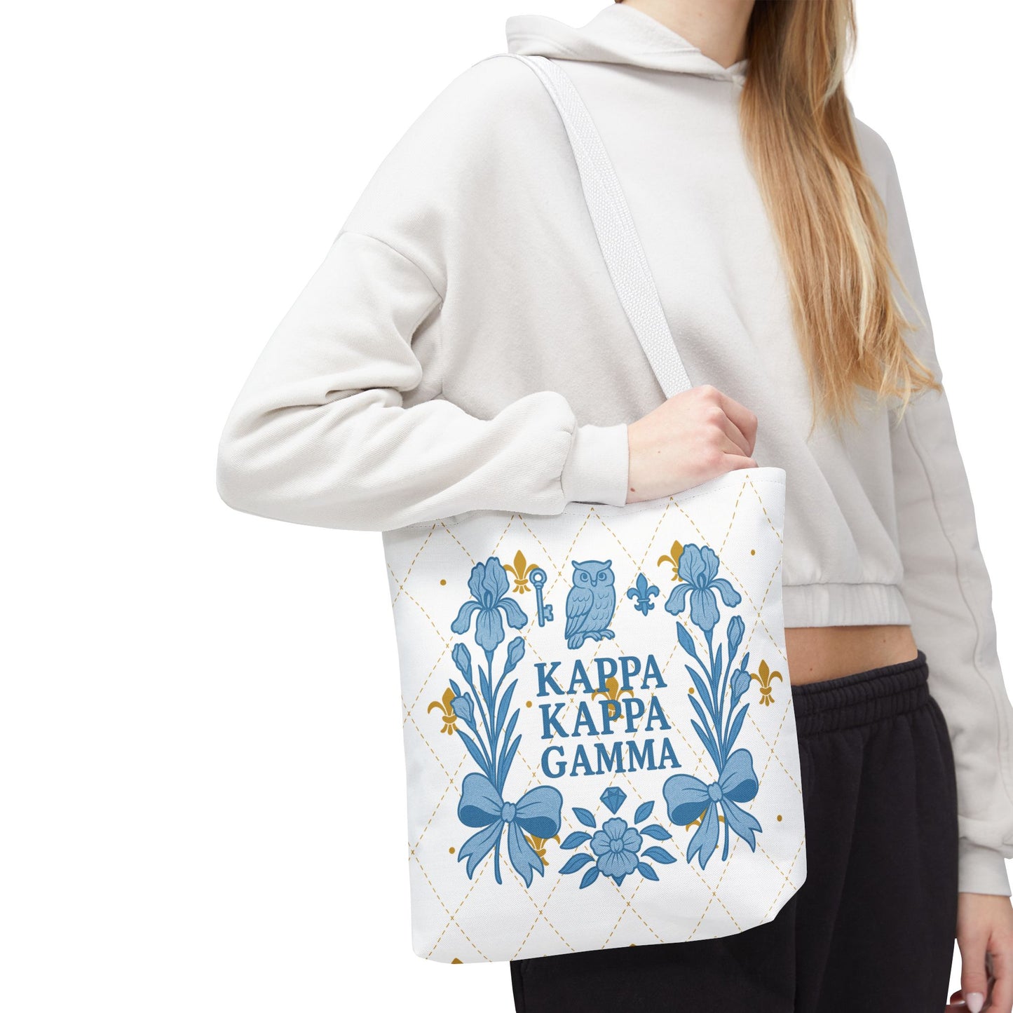 Floral KKG Sorority Tote Bag | College Student Gift, Event Tote