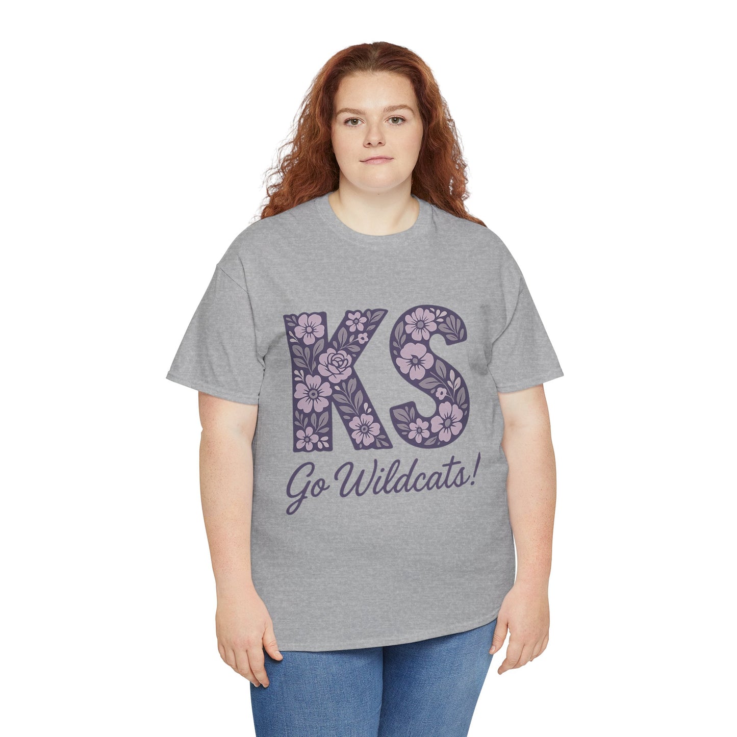 KS Floral Team Spirit Tee: Celebrate Kansas State Wildcats in Style, Perfect for Sports Events, Gifts, & Casual Wear