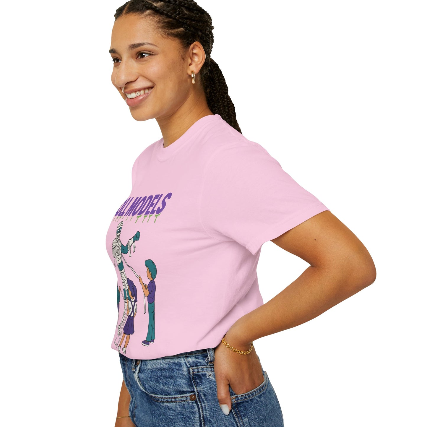 Mummy Roll Models T-Shirt, Cute Halloween Shirt, Kids Costume Tee, Family Fun Outfit, Retro Graphic Top, Vintage Style Tee