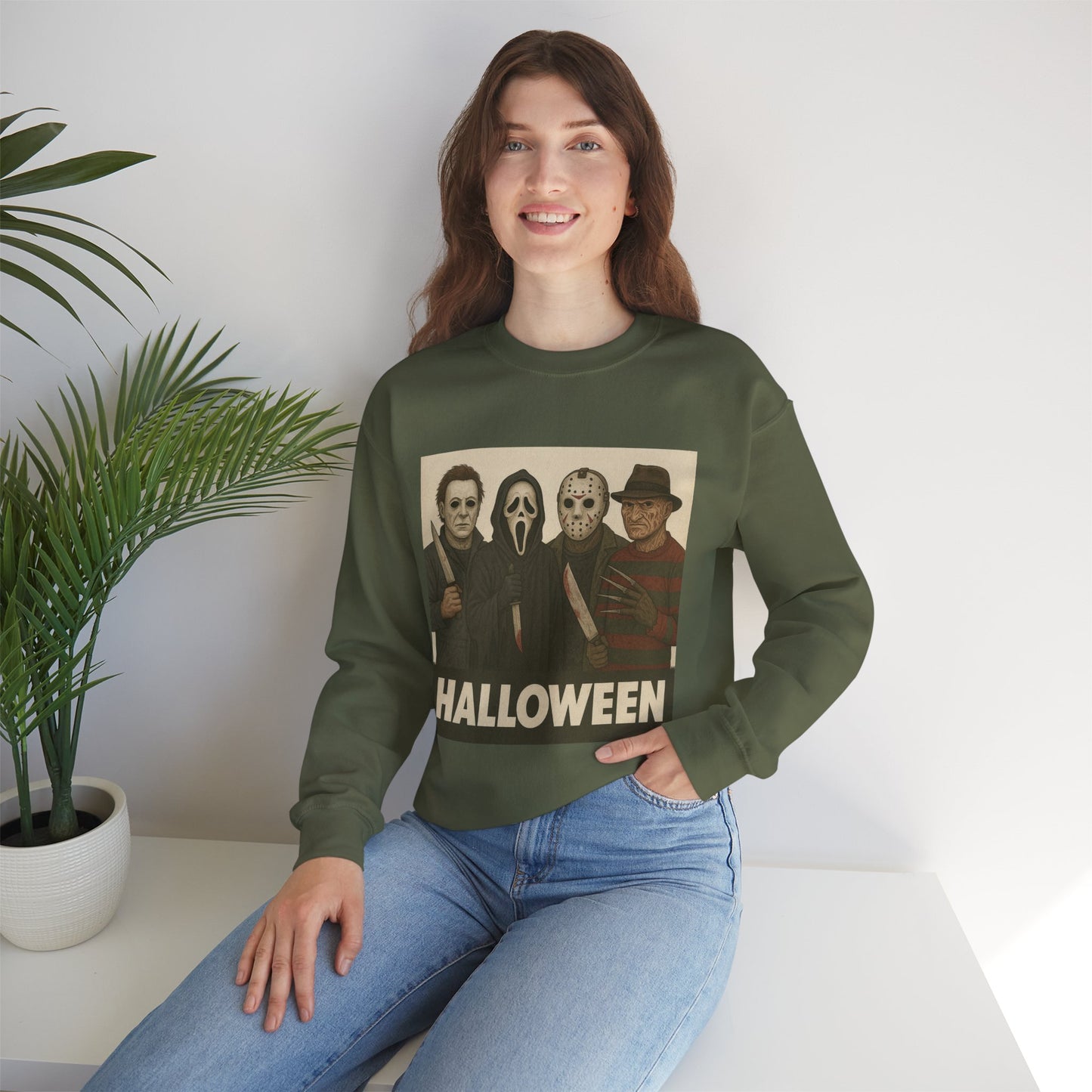 Spooky Movie Crewneck Sweatshirt - Halloween Horror Apparel