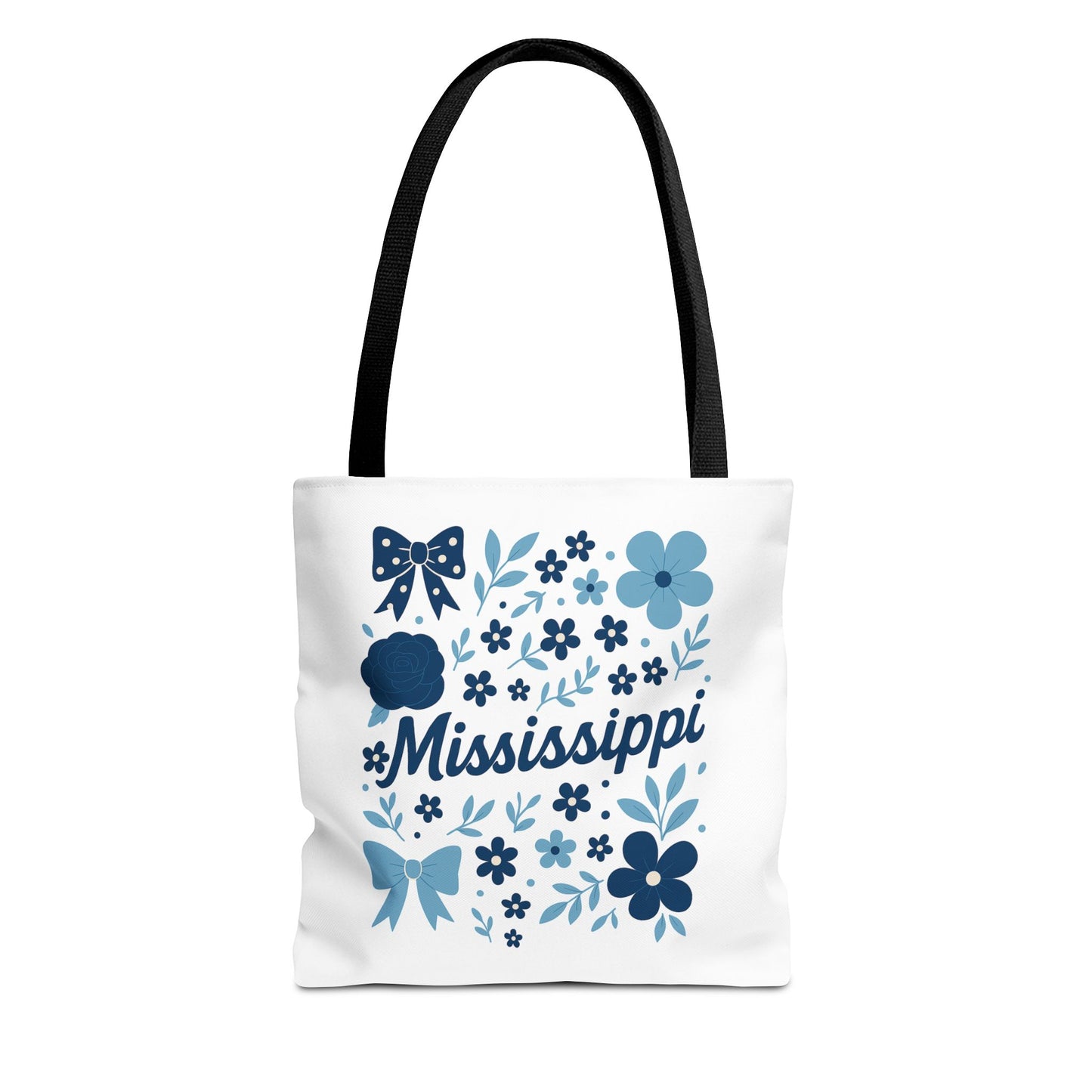 Floral Mississippi Tote Bag | Eco-Friendly Shopping Bag, Beach Tote, Gift for Her, Travel Companion, Custom Flower Design