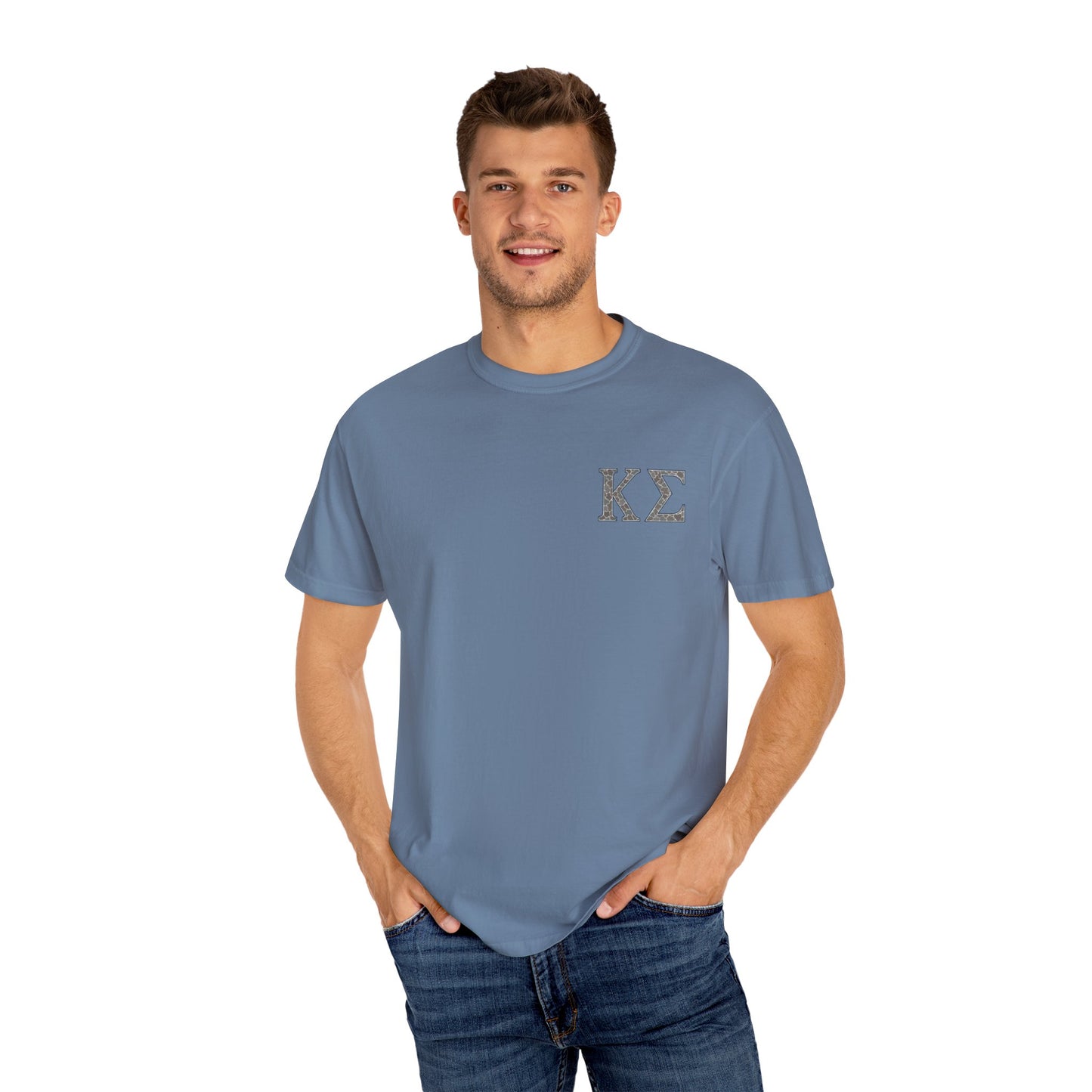 Kappa Sigma Garment-Dyed Unisex T-Shirt, Casual Wear, Greek Life Apparel, College Student Gift, Comfy Streetwear