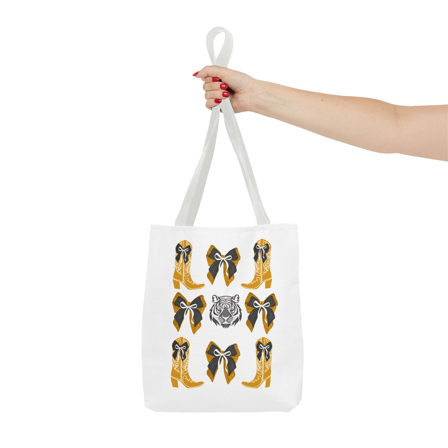 Mizzou tigers tote bag, missouri game day, Stylish Tote Bag with Boots and Tiger Design, missouri fan gift, missouri tigers alumni, graduation gift, mo tigers