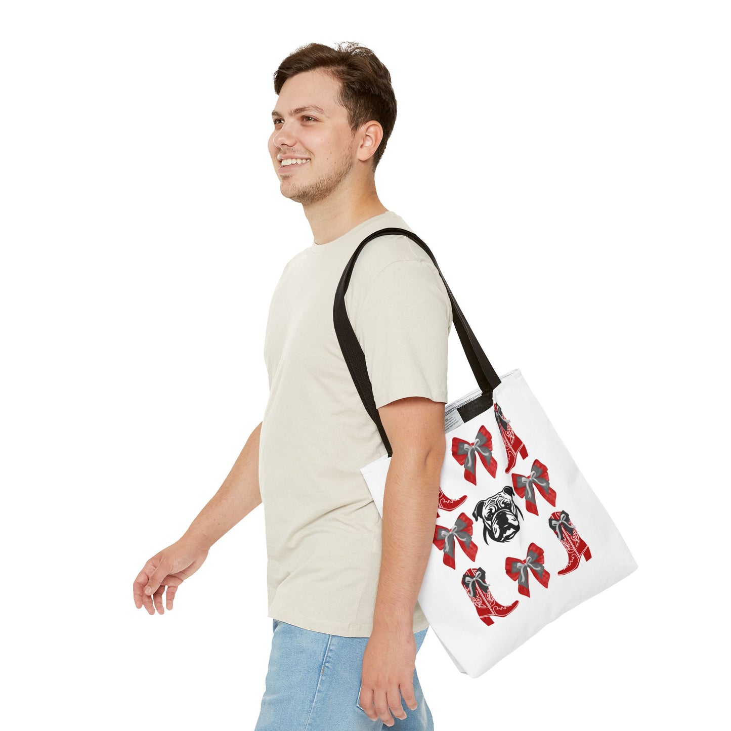 UGA Bulldogs Coquette Bow Tote Bag