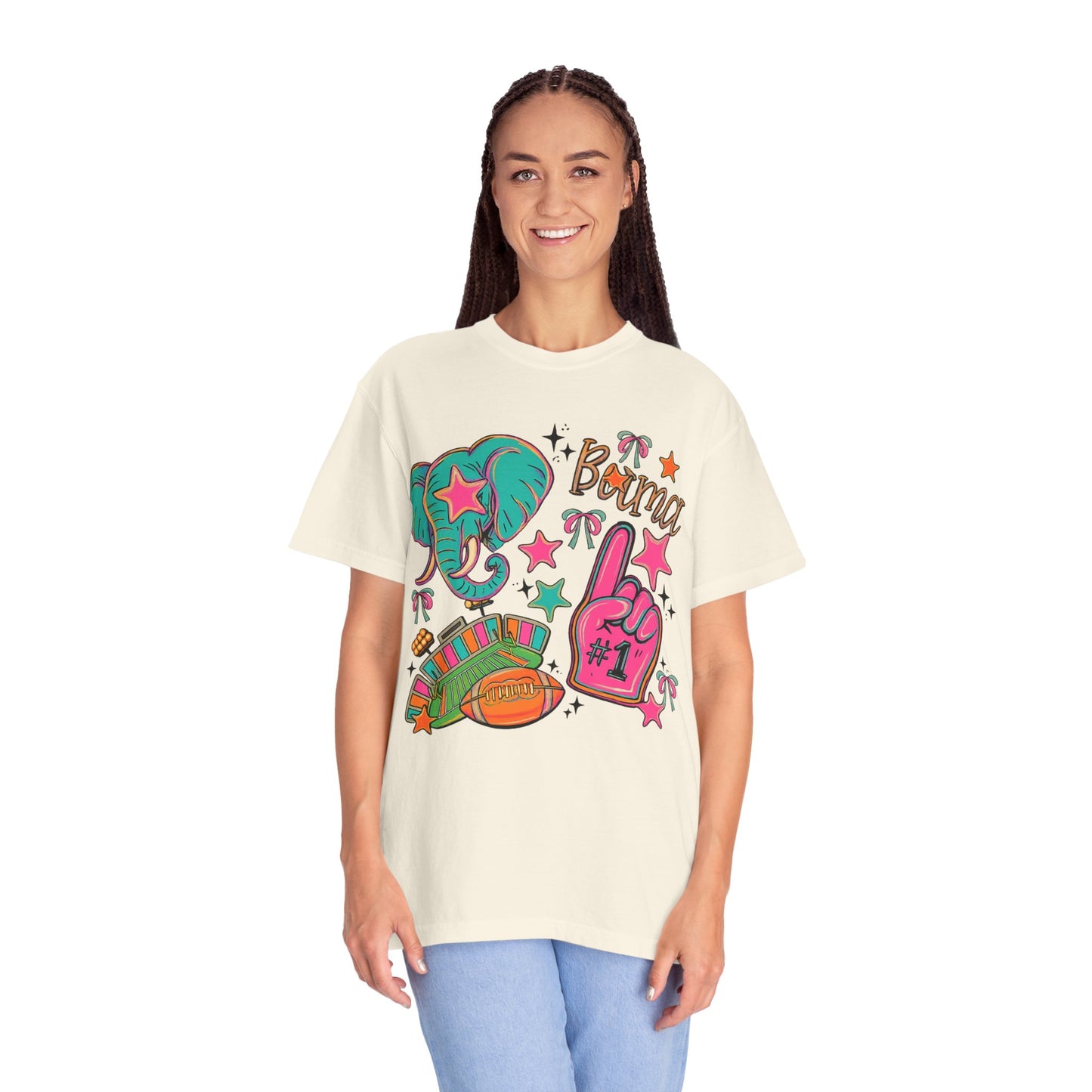 Preppy Neon Elephant Fan T-Shirt