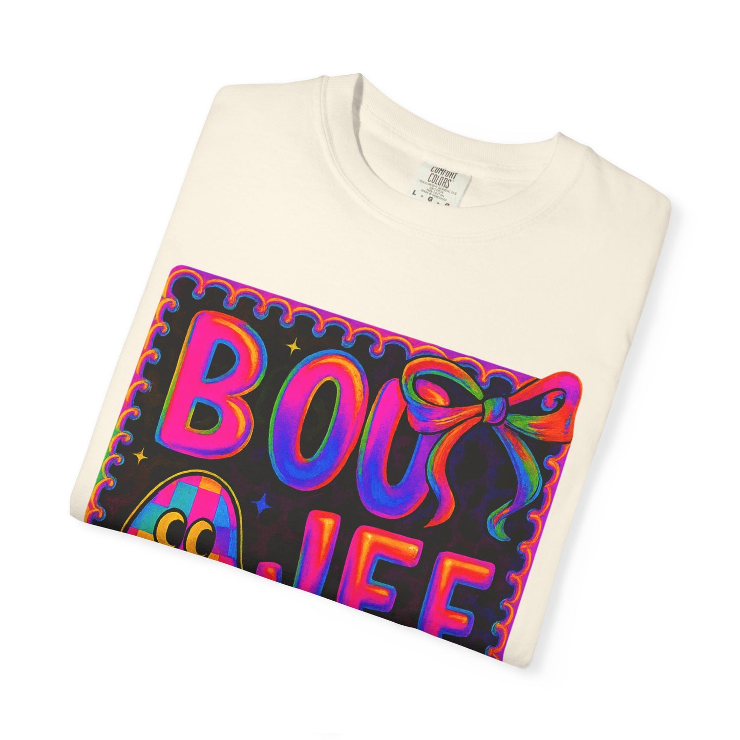 BOOJee Retro Comfort Colors, Garment-Dyed T-shirt, Colorful Graphic Tee, Unisex Streetwear, Fun Gift, Festival Fashion, Vegan Style