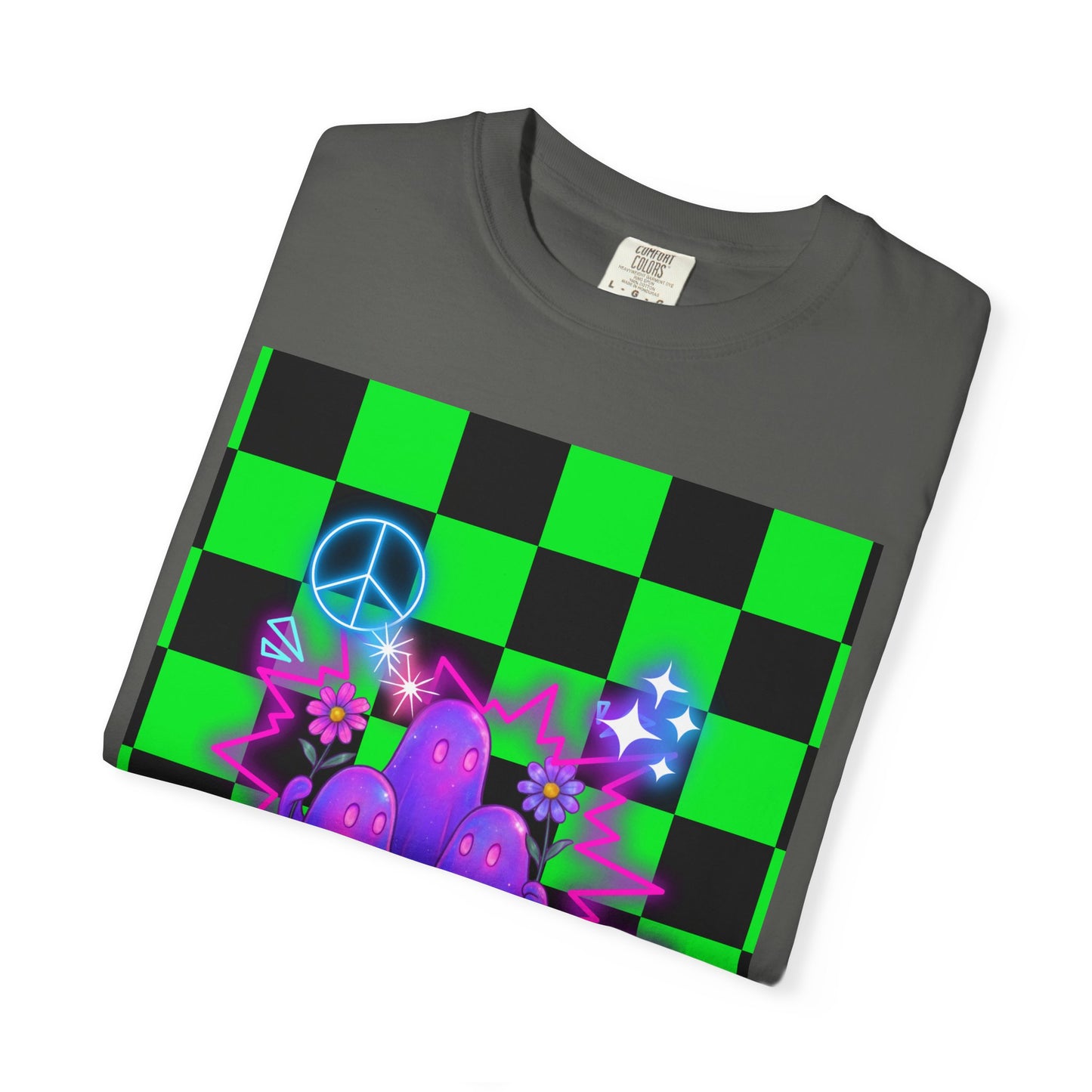 Vibrant Ghost Graphic Tee, Unisex T-shirt, Retro Vibe Shirt, Perfect for Halloween, Party Wear, Casual Style, Unique Gift
