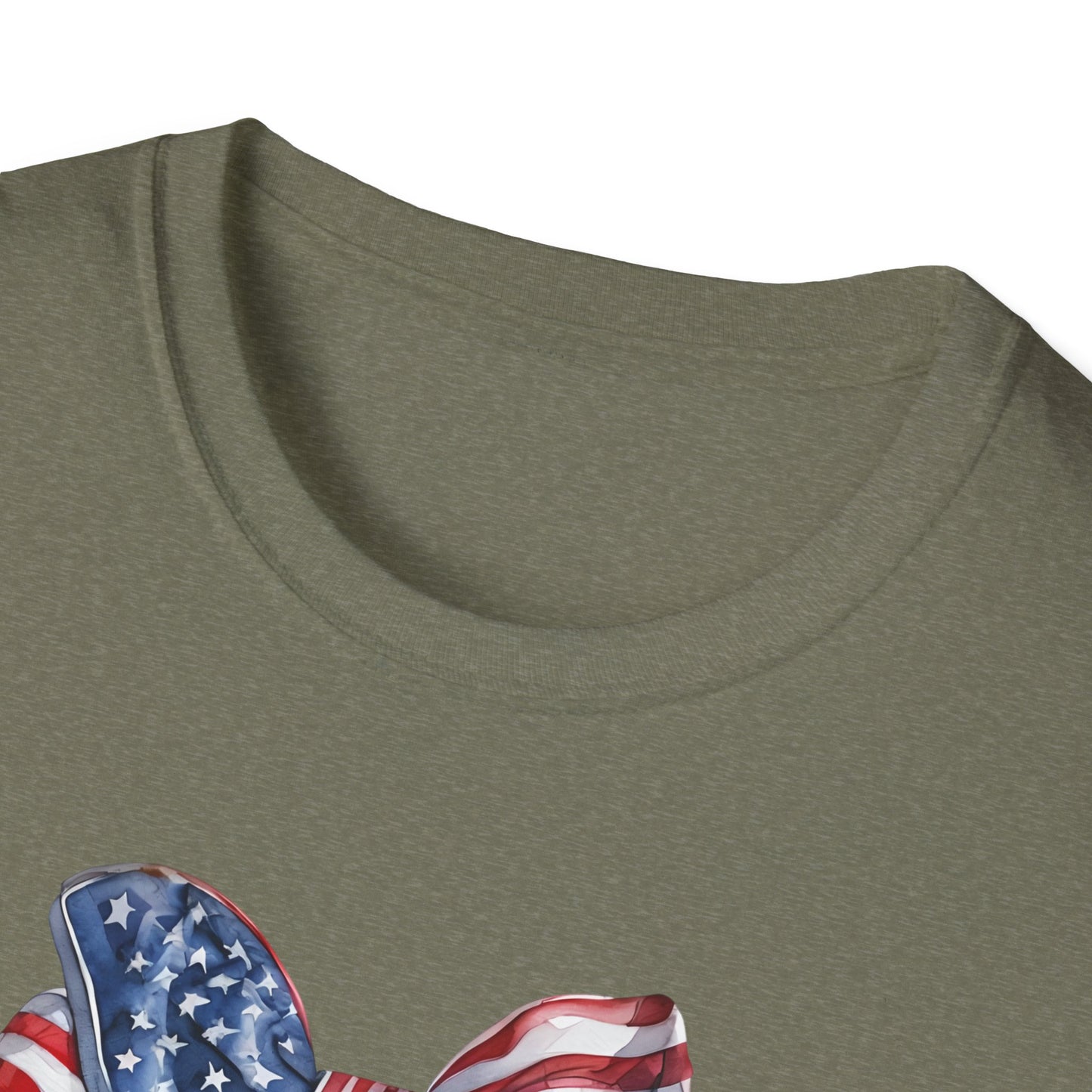 Patriotic Cowboy Boot T-Shirt | Unisex Softstyle Tee for Independence Day